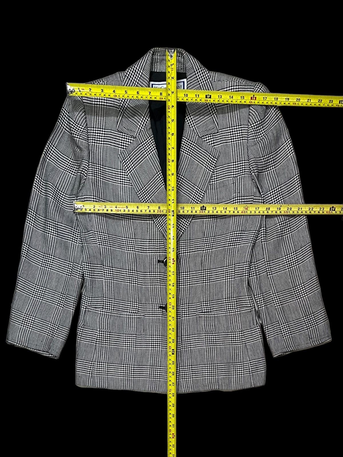 Yves Saint Laurent YVES SAINT LAURENT DIFFUSION FEMMES HOUNDSTOOTH COATS JACKET Size M / US 6-8 / IT 42-44 - 17 Thumbnail
