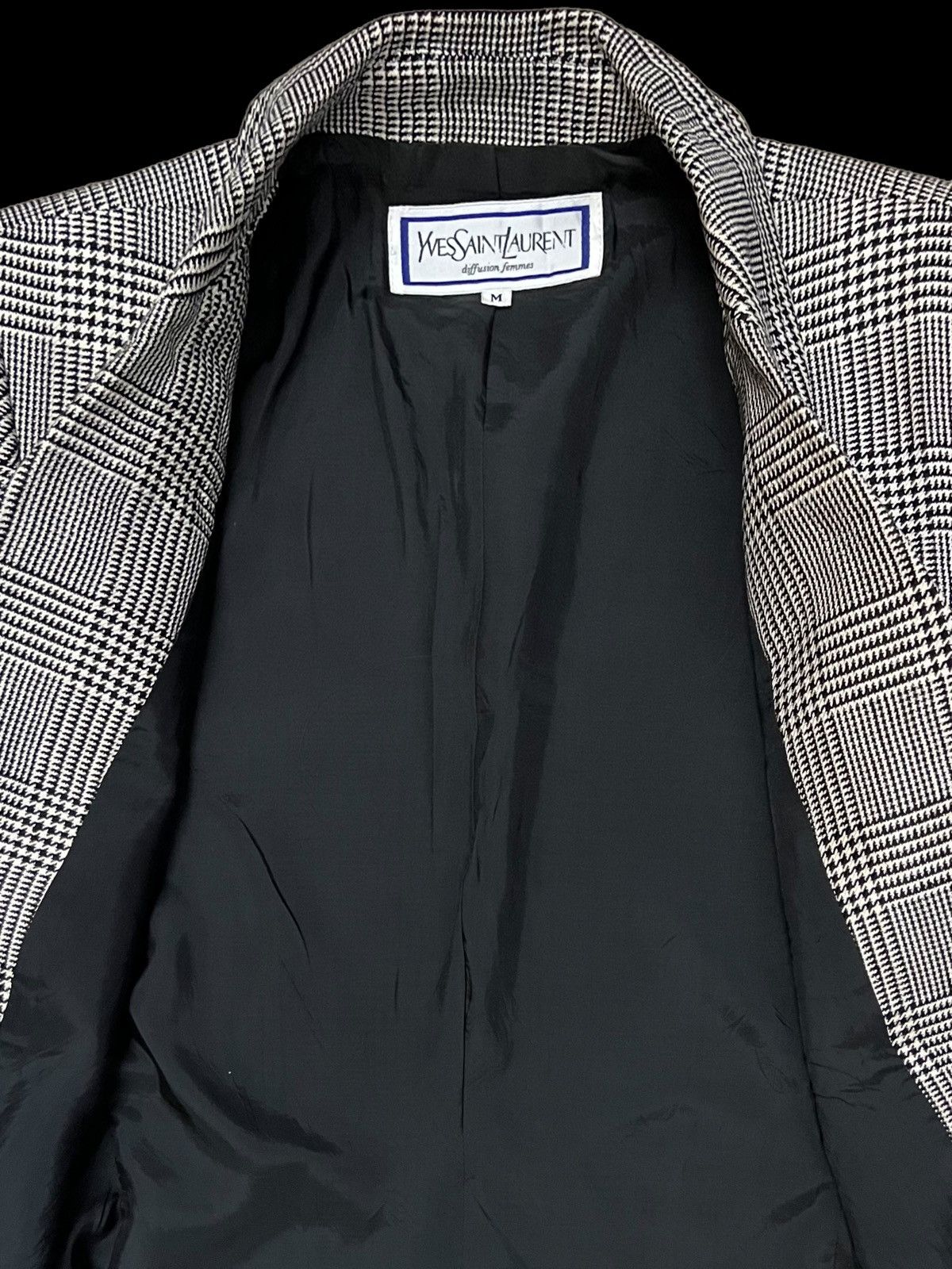 Yves Saint Laurent YVES SAINT LAURENT DIFFUSION FEMMES HOUNDSTOOTH COATS JACKET Size M / US 6-8 / IT 42-44 - 15 Thumbnail