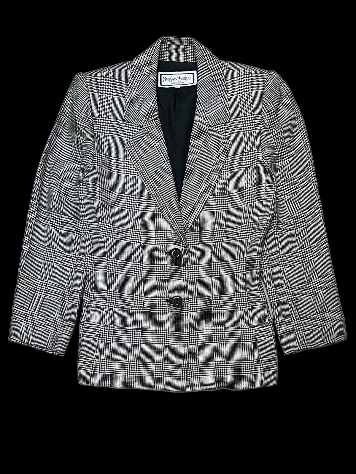 Yves Saint Laurent YVES SAINT LAURENT DIFFUSION FEMMES HOUNDSTOOTH COATS JACKET Size M / US 6-8 / IT 42-44 - 4 Thumbnail