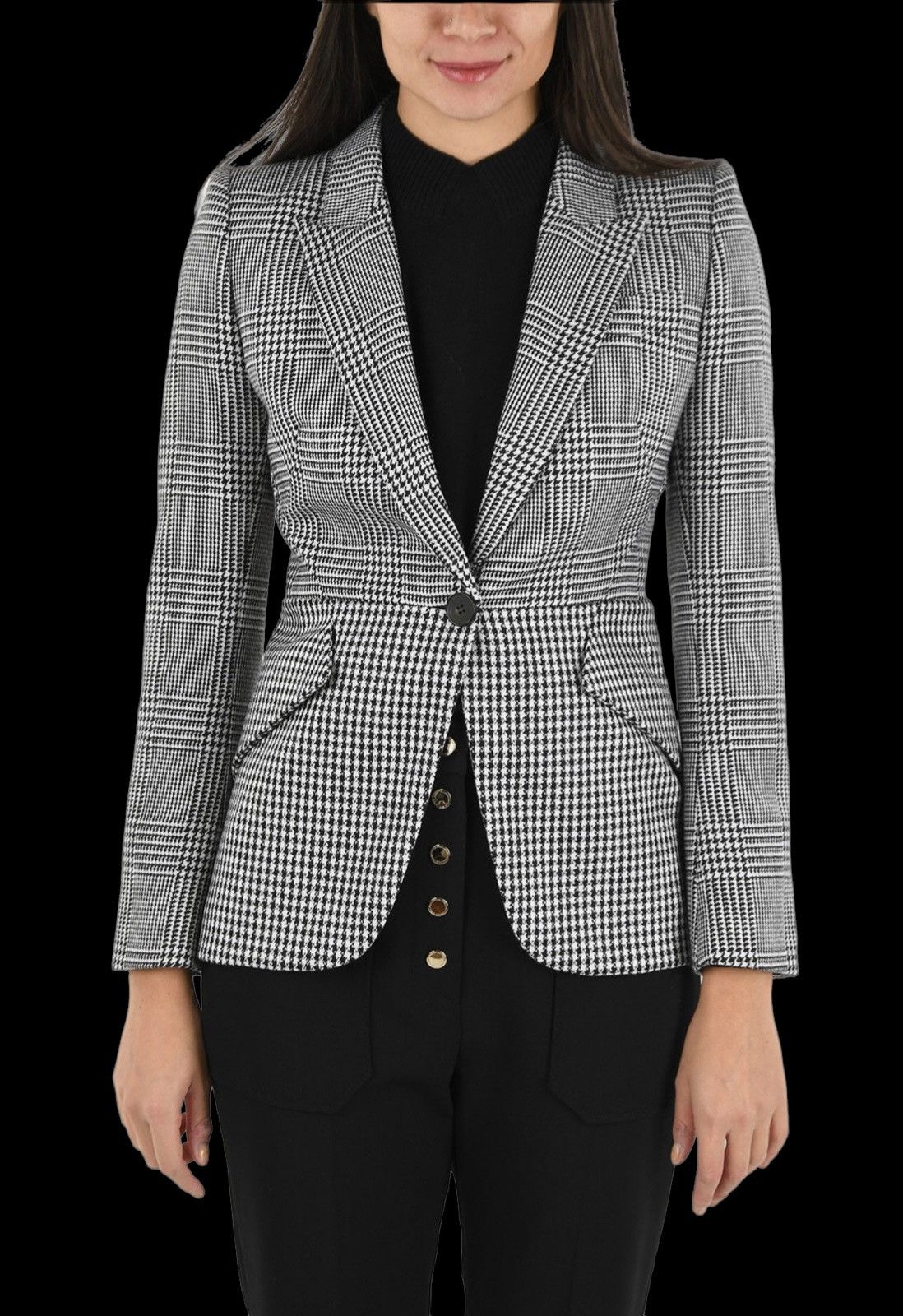 Yves Saint Laurent YVES SAINT LAURENT DIFFUSION FEMMES HOUNDSTOOTH COATS JACKET Size M / US 6-8 / IT 42-44 - 1 Thumbnail