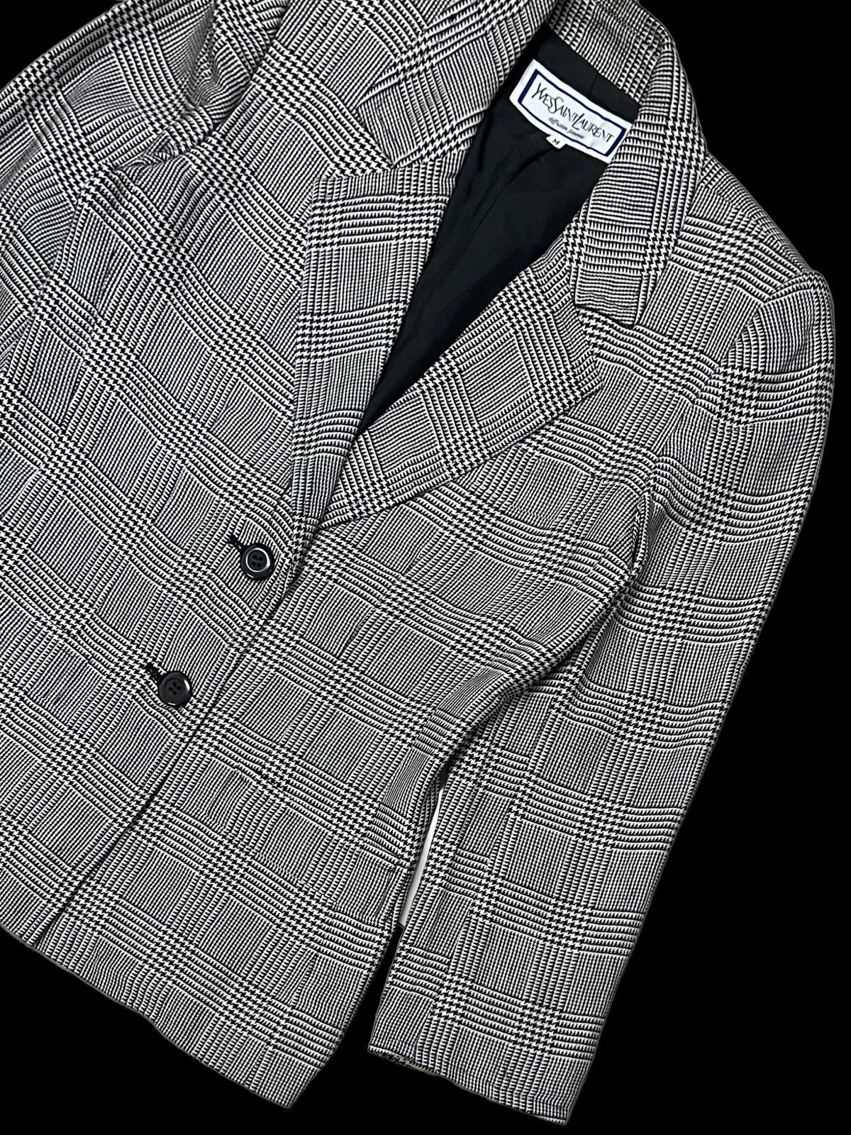 Yves Saint Laurent YVES SAINT LAURENT DIFFUSION FEMMES HOUNDSTOOTH COATS JACKET Size M / US 6-8 / IT 42-44 - 8 Thumbnail