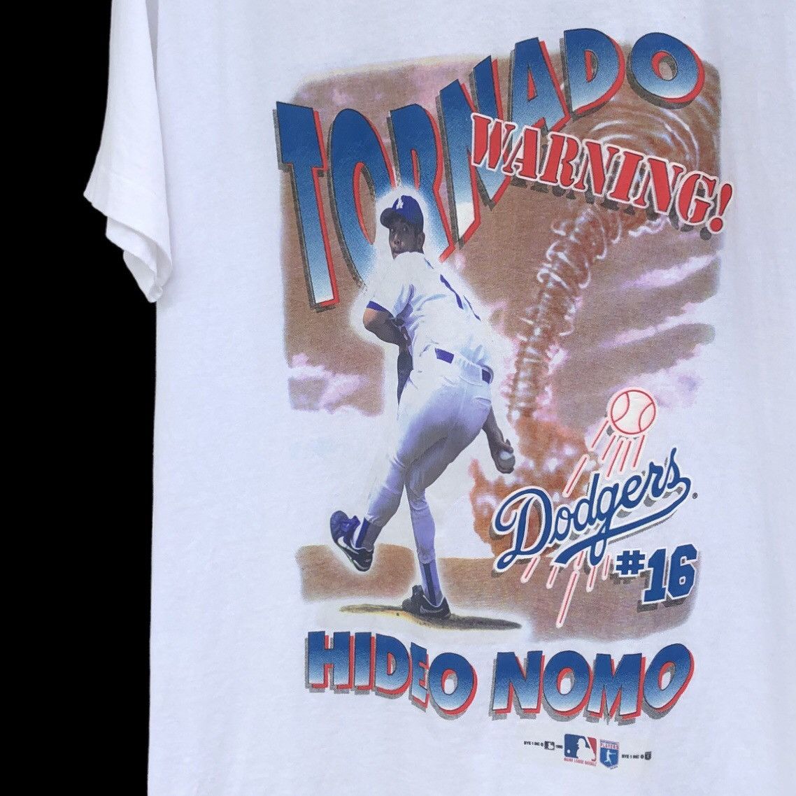 MLB 🔥Vintage 90s MLB Los Angeles Dodgers Hideo Nomo T-shirt Size US L / EU 52-54 / 3 - 5 Thumbnail