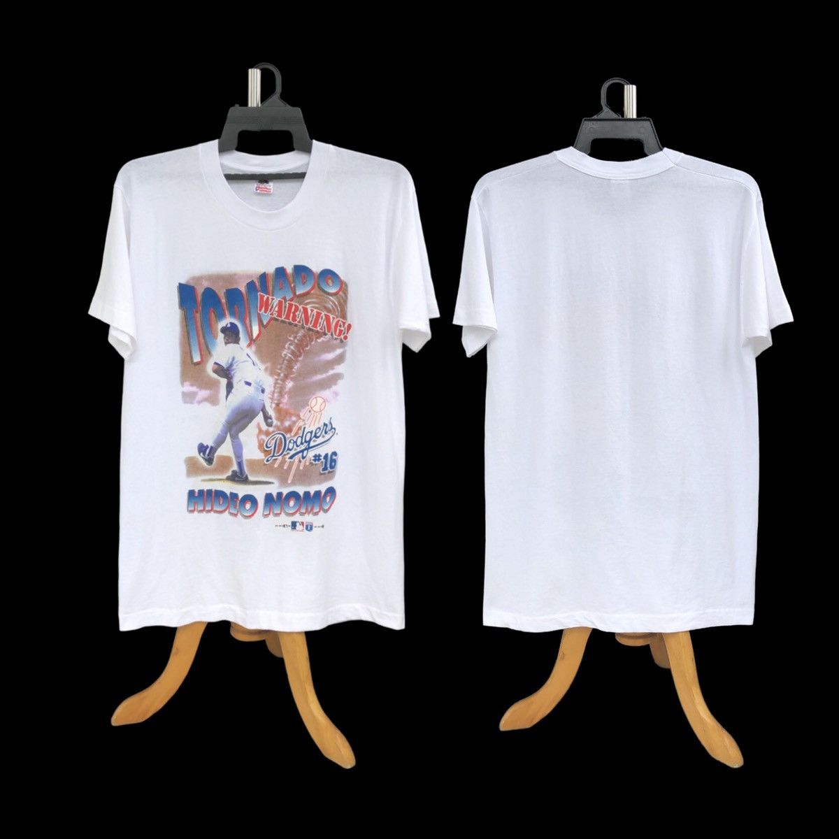 MLB 🔥Vintage 90s MLB Los Angeles Dodgers Hideo Nomo T-shirt Size US L / EU 52-54 / 3 - 2 Thumbnail