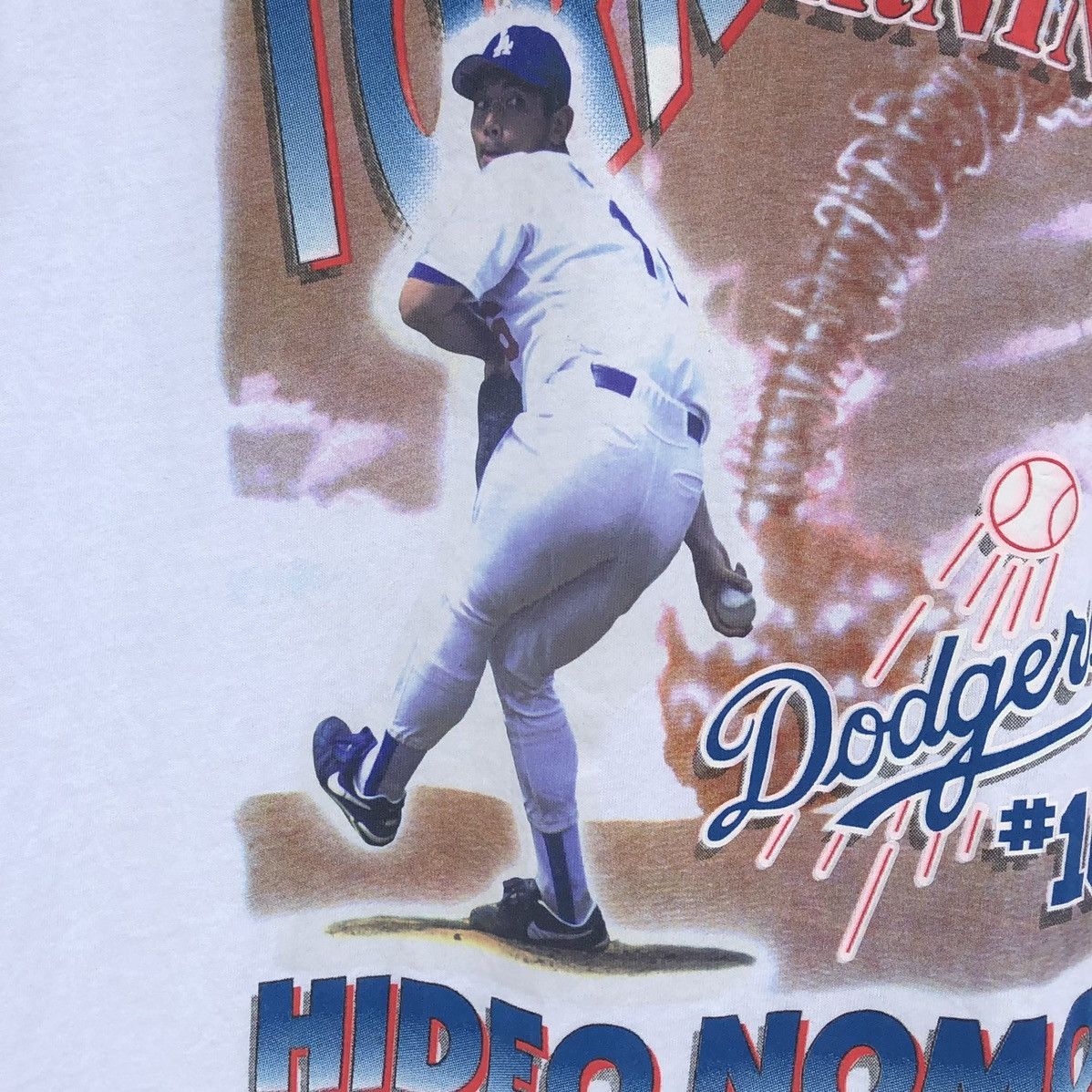 MLB 🔥Vintage 90s MLB Los Angeles Dodgers Hideo Nomo T-shirt Size US L / EU 52-54 / 3 - 6 Thumbnail