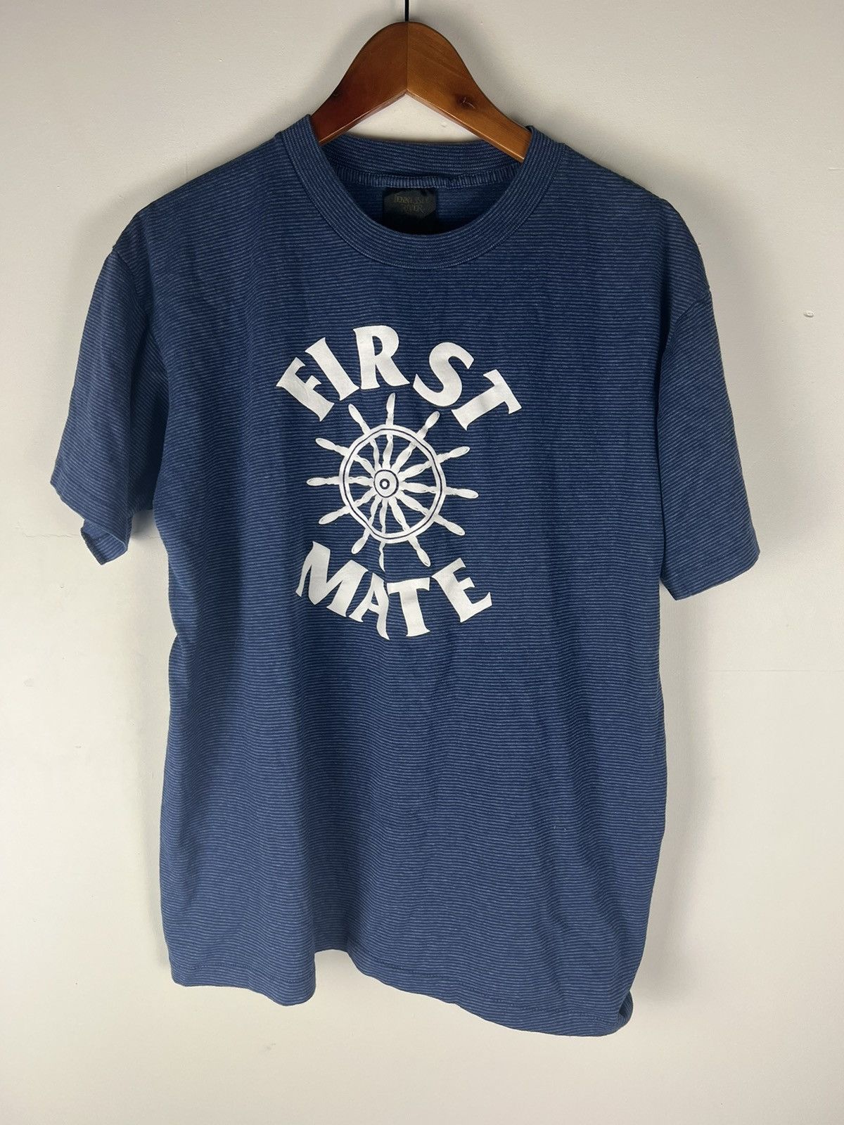 Vintage Vintage First Mate Sailor PinStripe Tennessee River gold tee Size US L / EU 52-54 / 3 - 1 Thumbnail
