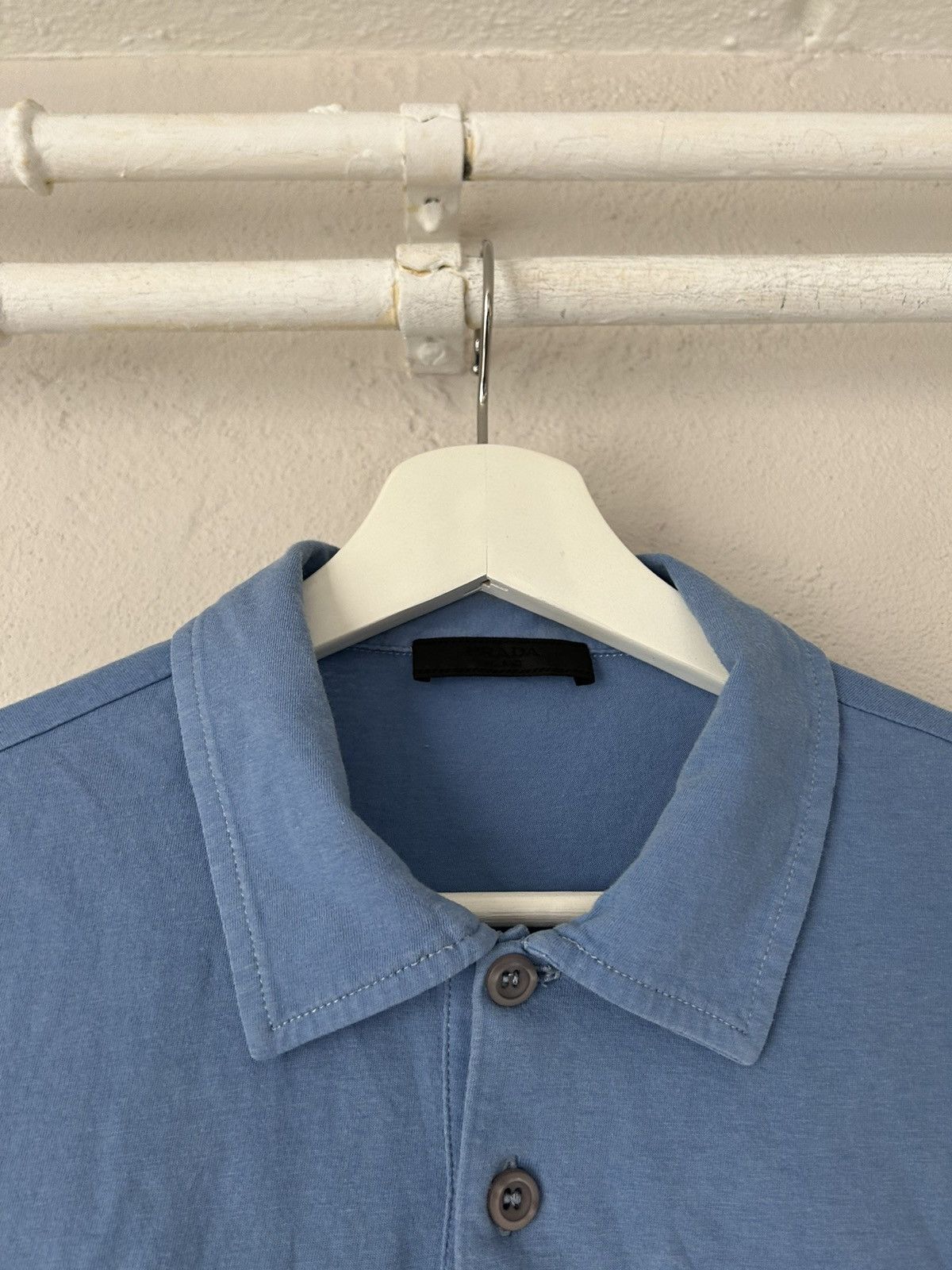 Prada Embroidered Crest Logo Polo Size US M / EU 48-50 / 2 - 3 Thumbnail