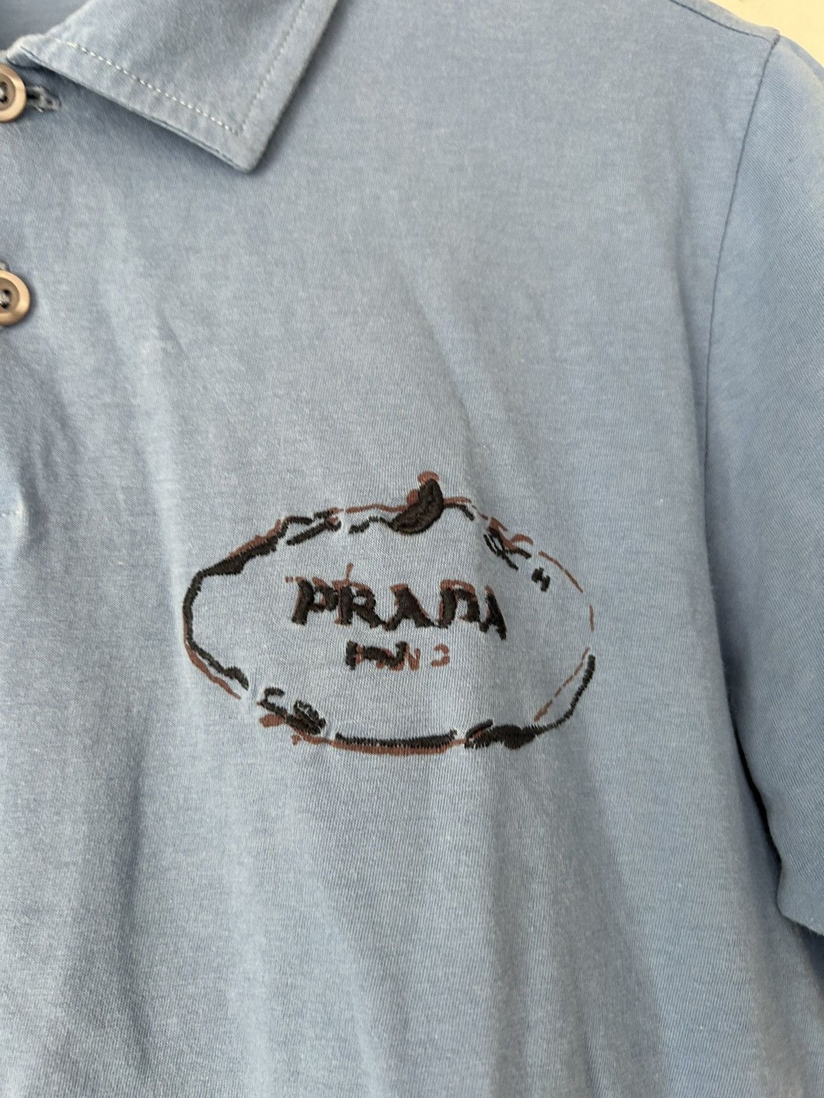 Prada Embroidered Crest Logo Polo Size US M / EU 48-50 / 2 - 4 Thumbnail