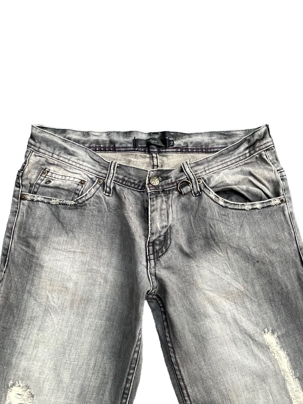 Japanese Brand Japanese Midas Distresed Jeans Size 35" - 6 Thumbnail