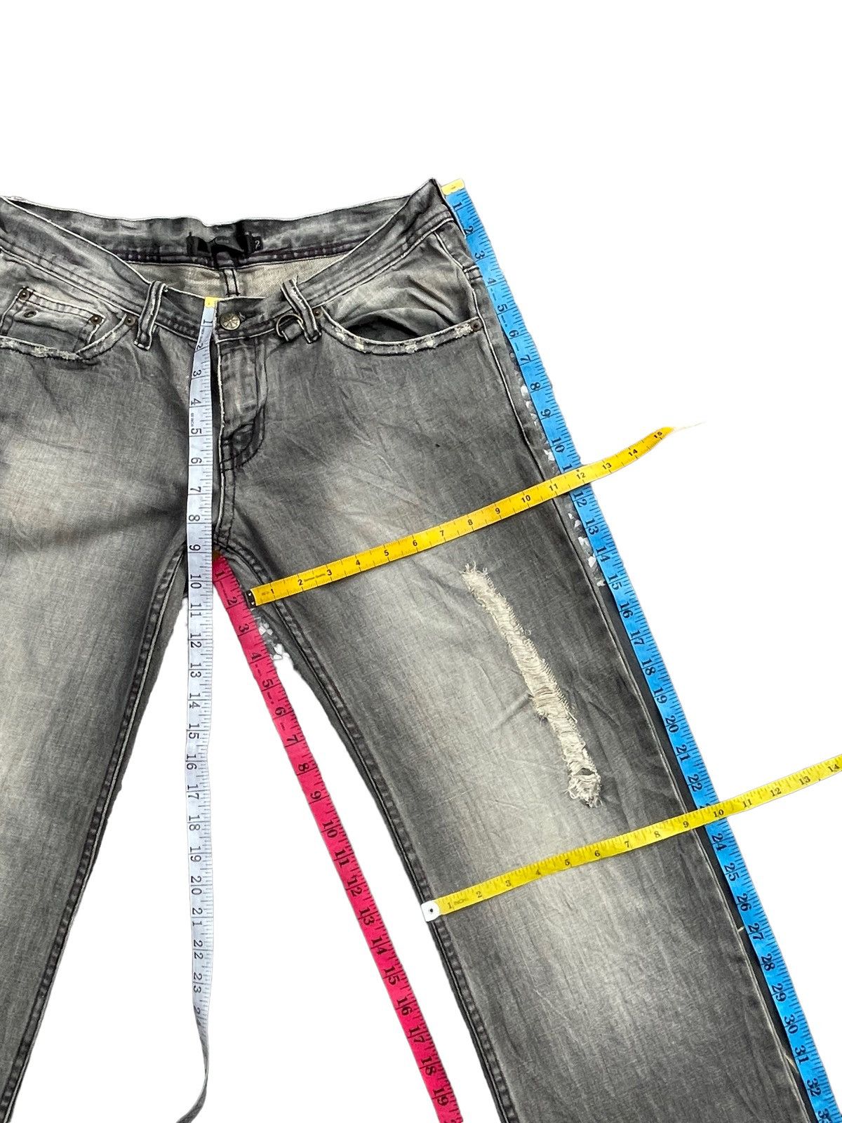Japanese Brand Japanese Midas Distresed Jeans Size 35" - 19 Thumbnail