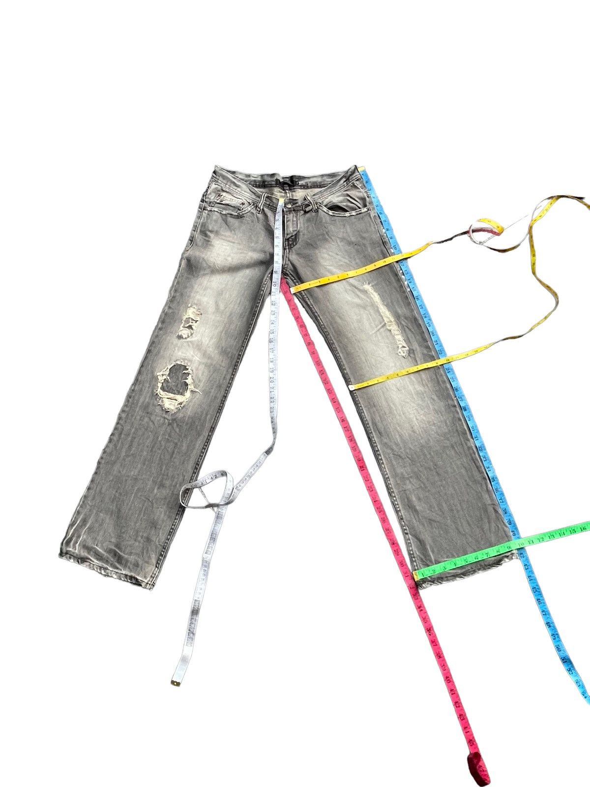 Japanese Brand Japanese Midas Distresed Jeans Size 35" - 17 Thumbnail