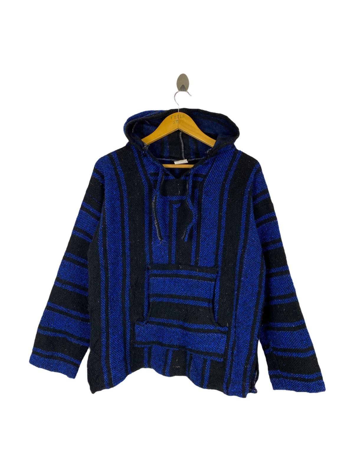 image of Baja Joe x Indigo Val-Max Baja Indigo Hoodie Good Style in Black/Blue, Men's (Size Medium)