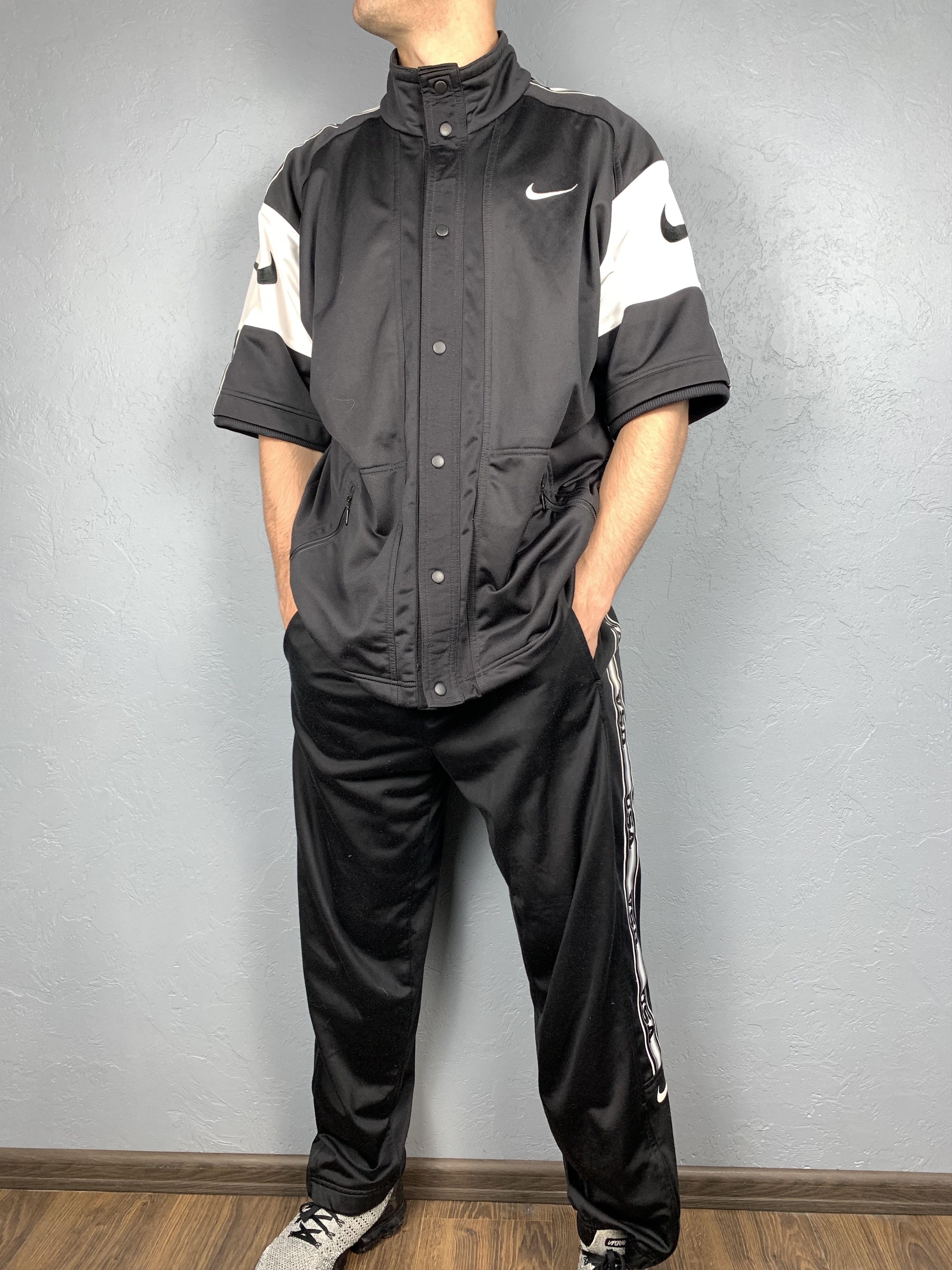 Nike Nike 90s Vintage Track Suit Jacket + Pants Size US XL / EU 56 / 4 - 1 Thumbnail