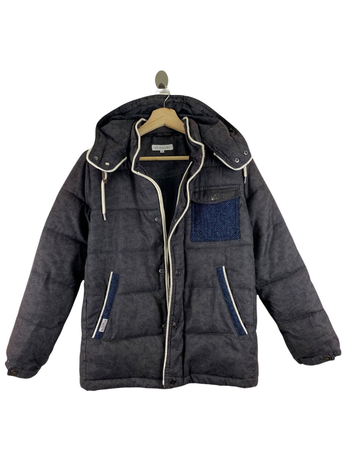 Harris Tweed × Japanese Brand HARRIS TWEED x CLOSSHI PUFFER JACKET Size US S / EU 44-46 / 1 - 3 Thumbnail