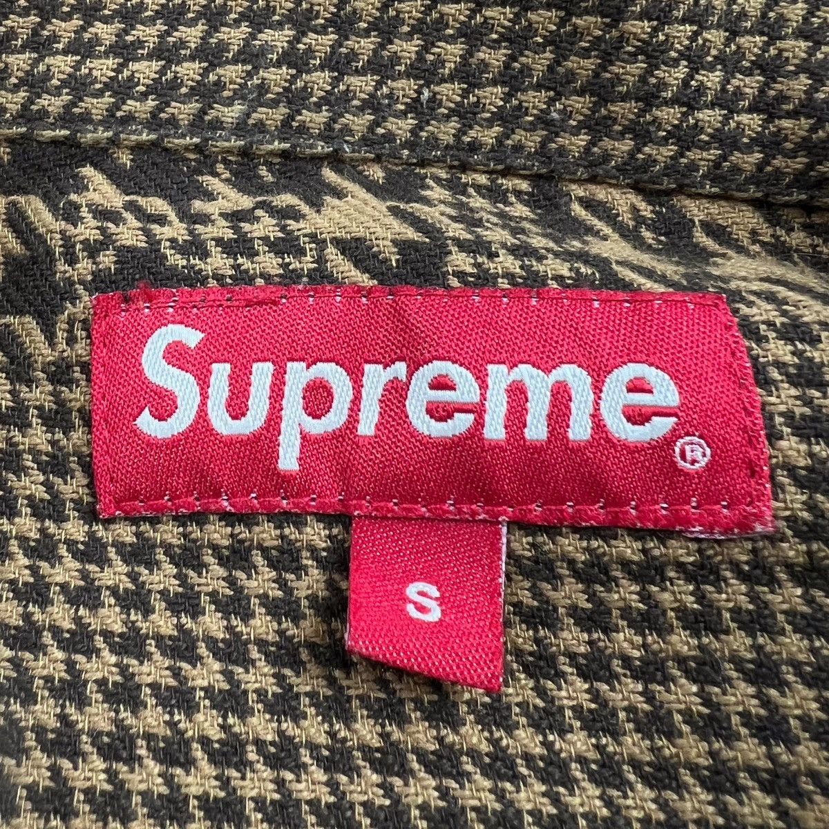 Supreme Supreme Houndstooth Logos Snap Front Jacket | Grailed