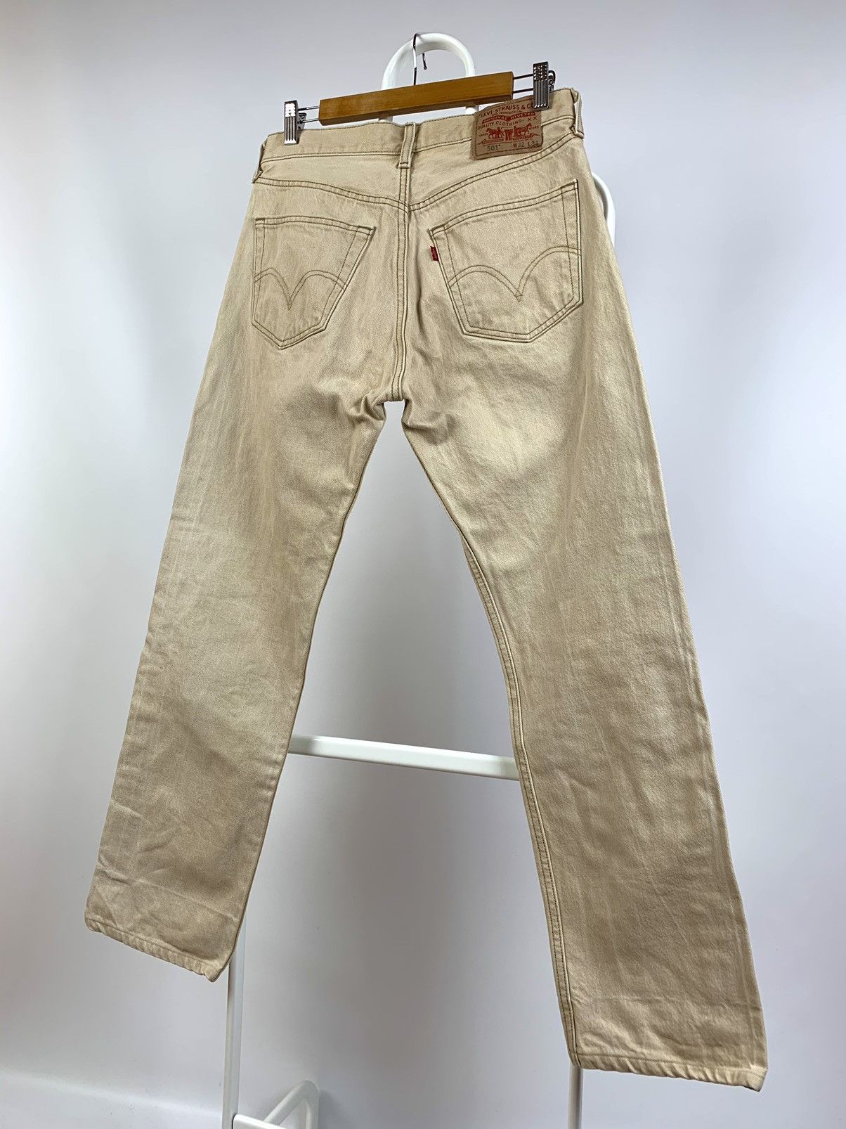 Levi's Vintage Levi’s 501 Beige Denim Jeans Pants Size US 31 - 6 Thumbnail