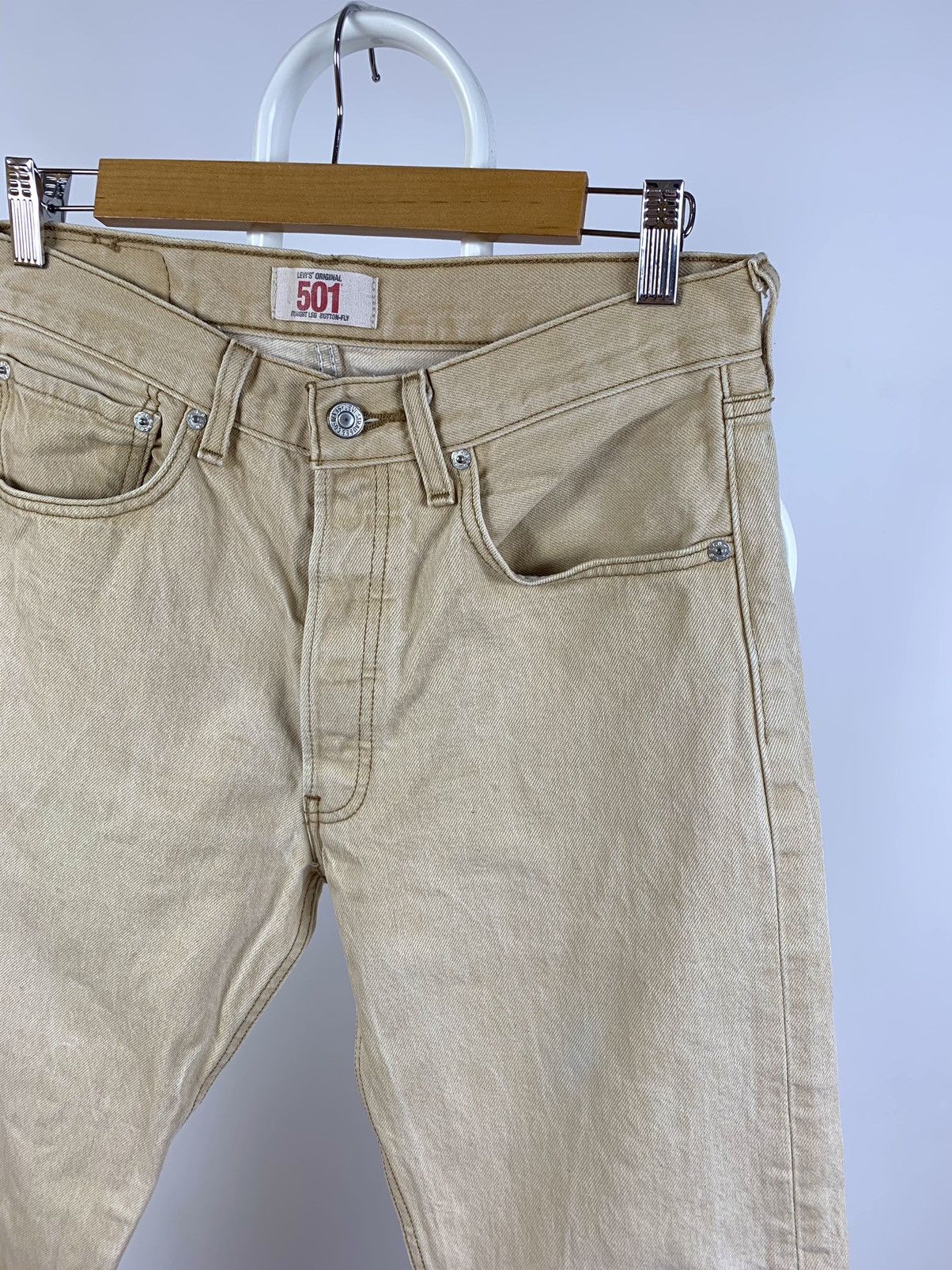 Levi's Vintage Levi’s 501 Beige Denim Jeans Pants Size US 31 - 9 Thumbnail