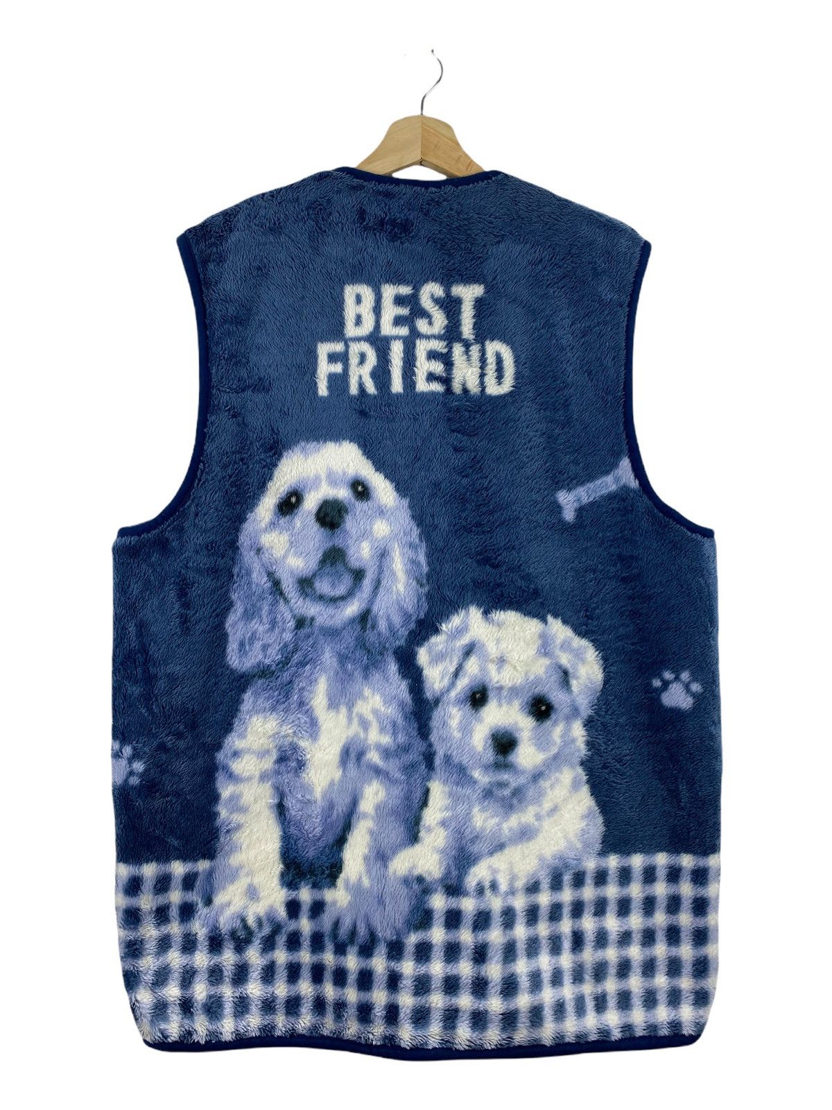 Japanese Brand × Vintage "BEST FRIEND" FLEECE VEST Size US M / EU 48-50 / 2 - 1 Thumbnail
