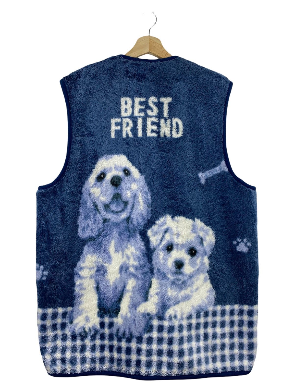 Japanese Brand × Vintage "BEST FRIEND" FLEECE VEST Size US M / EU 48-50 / 2 - 3 Thumbnail