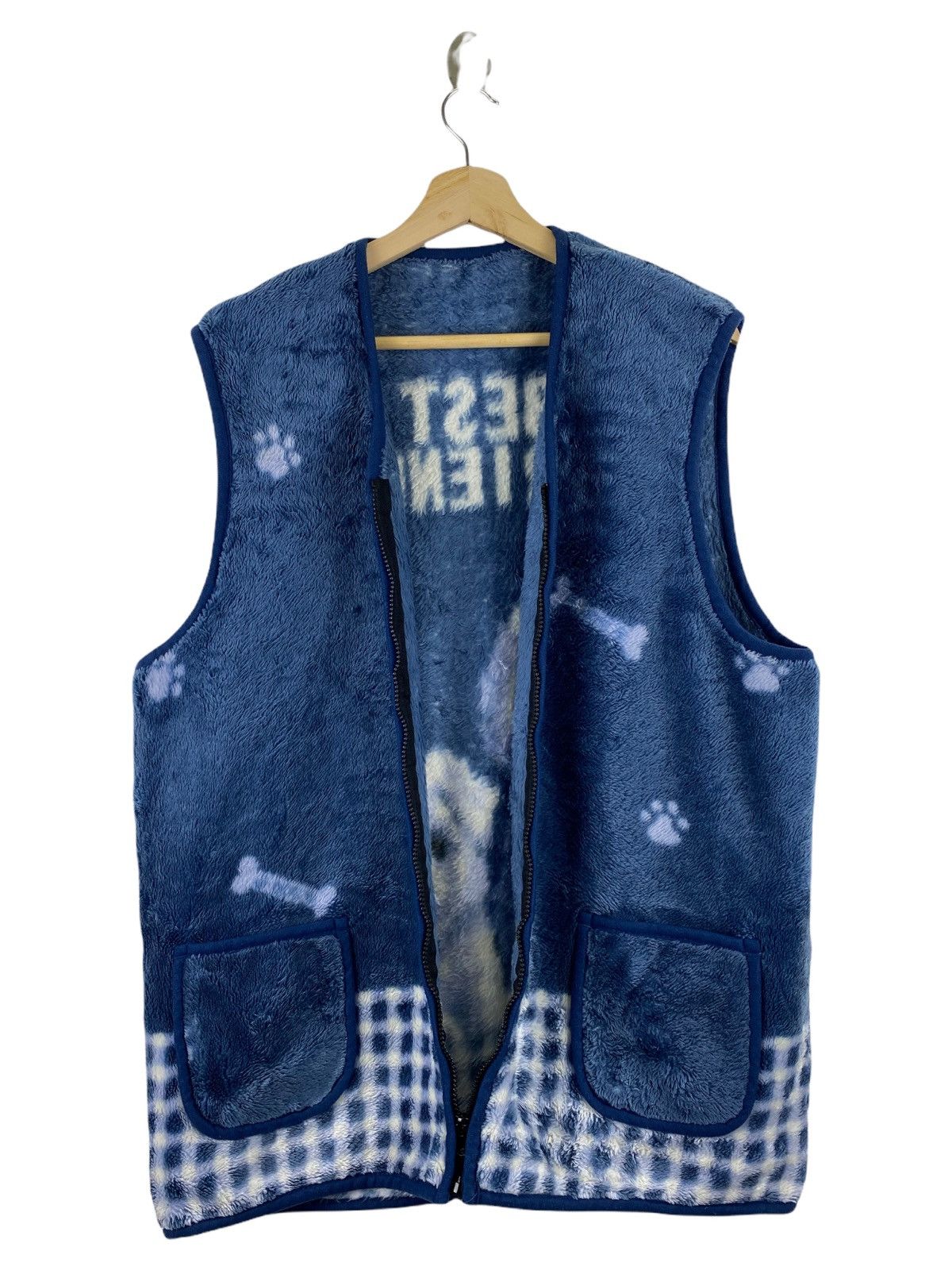 Japanese Brand × Vintage "BEST FRIEND" FLEECE VEST Size US M / EU 48-50 / 2 - 4 Thumbnail