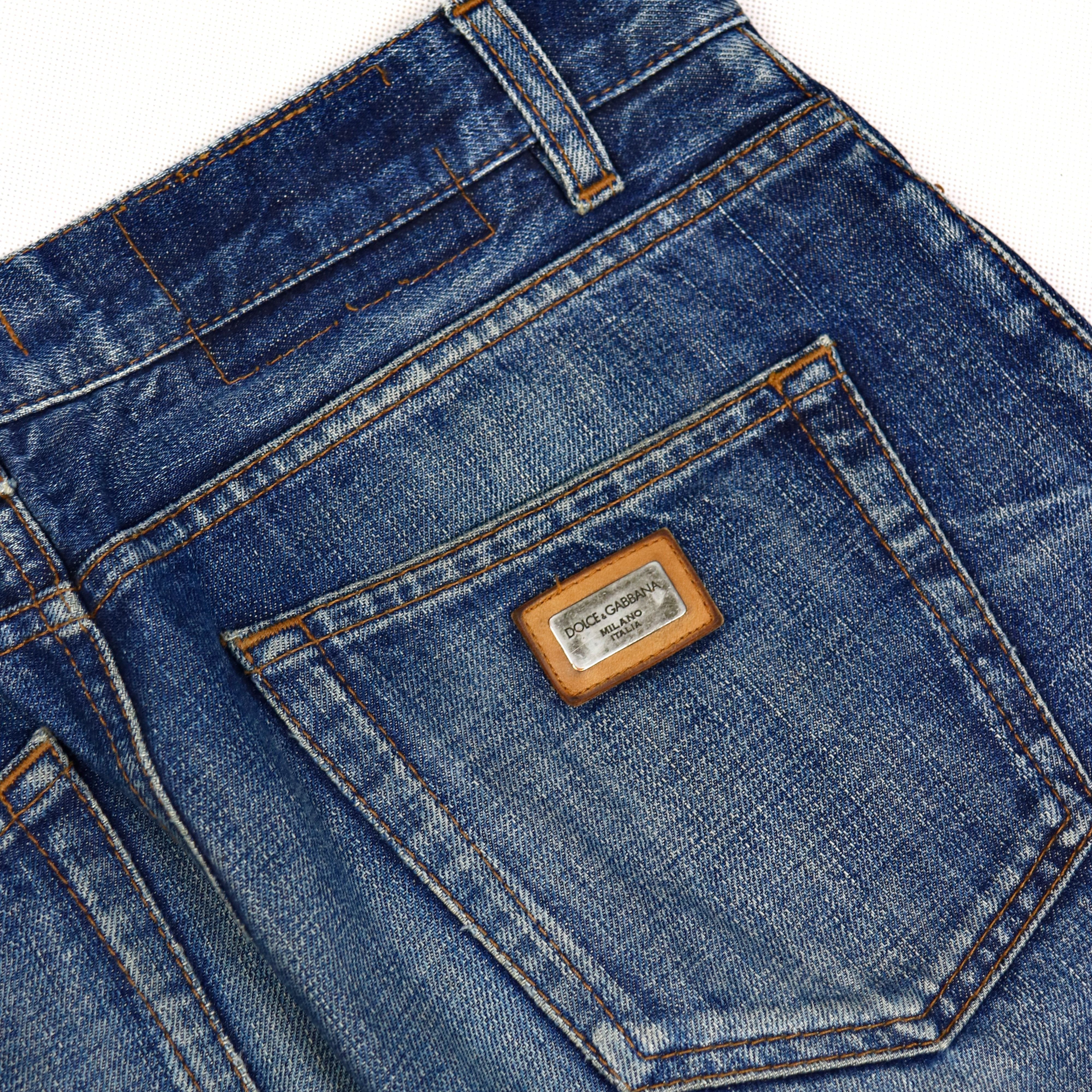 Dolce & Gabbana D&G Faded Distressed Classic Jeans Size US 30 / EU 46 - 6 Thumbnail