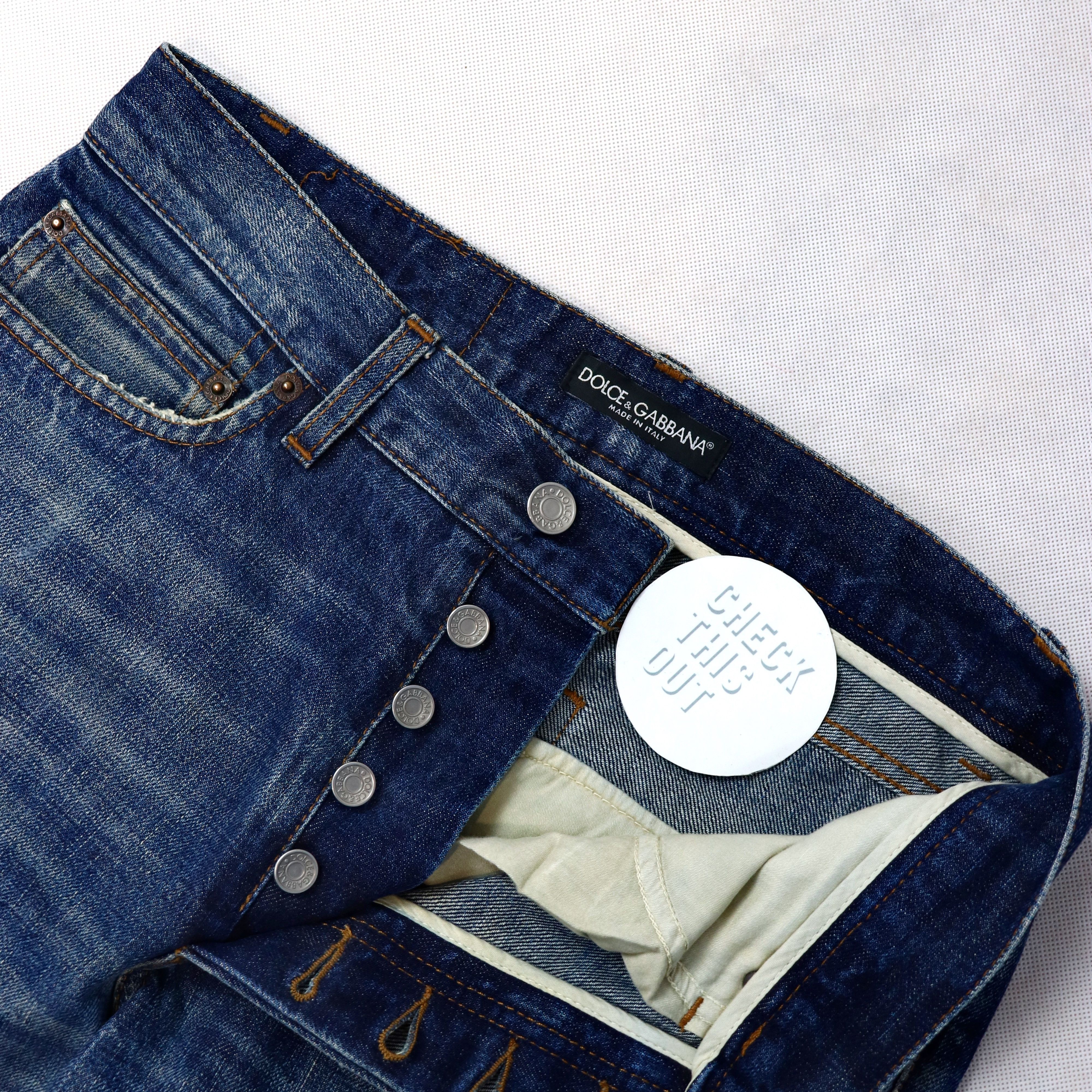 Dolce & Gabbana D&G Faded Distressed Classic Jeans Size US 30 / EU 46 - 4 Thumbnail