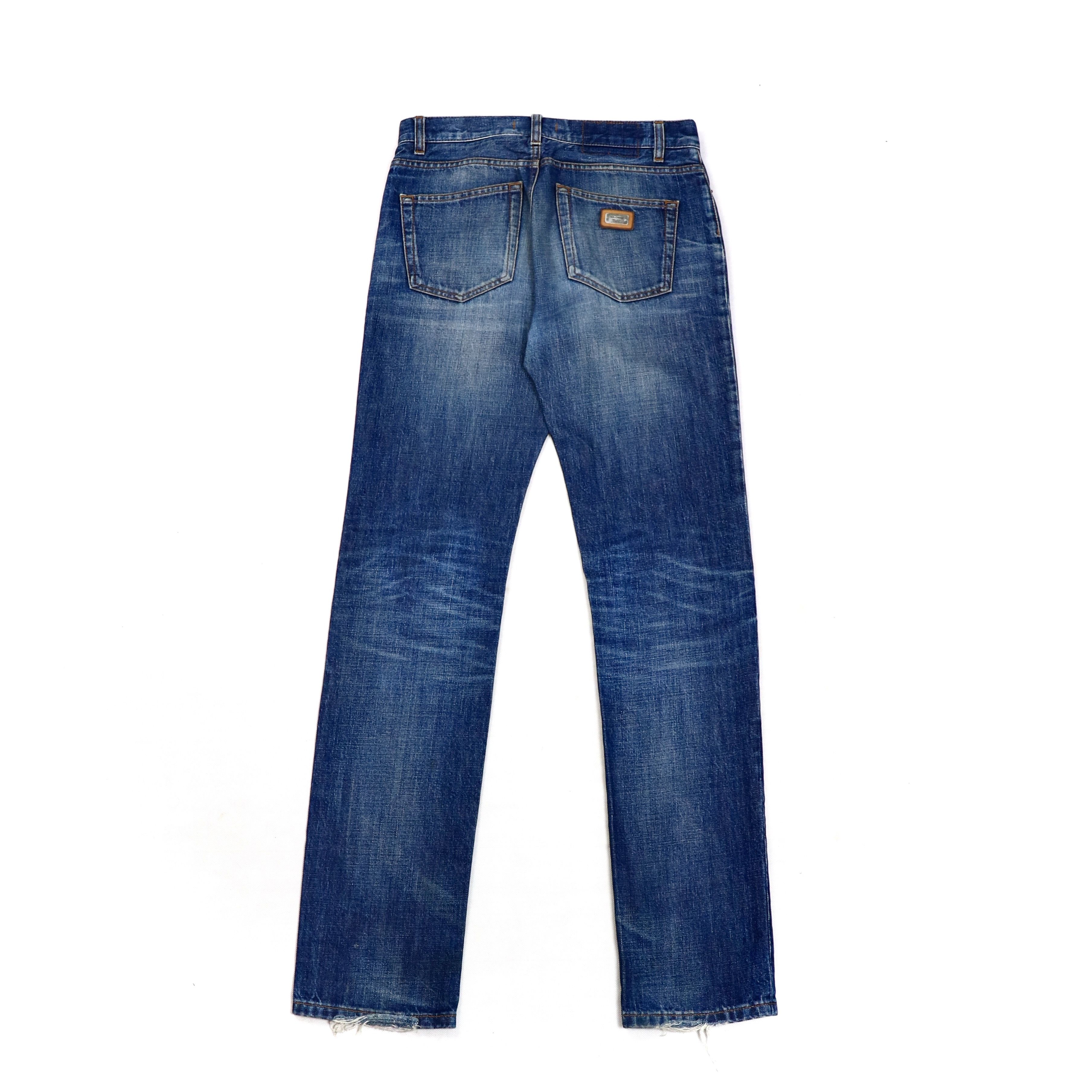 Dolce & Gabbana D&G Faded Distressed Classic Jeans Size US 30 / EU 46 - 2 Thumbnail