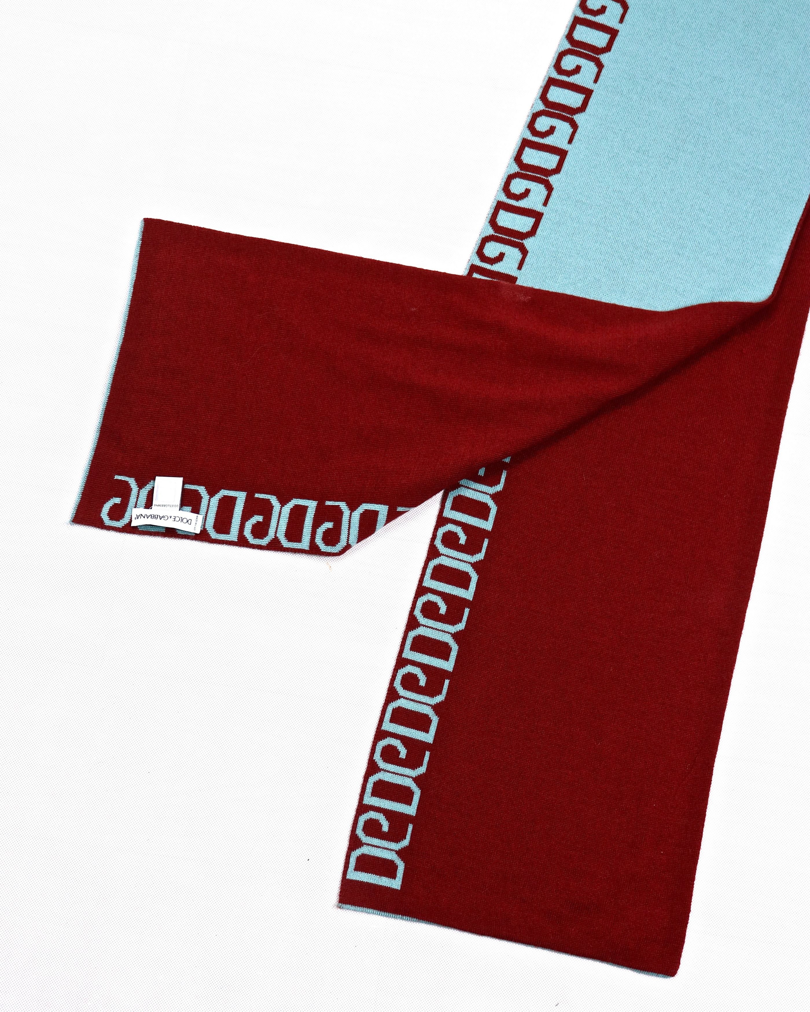 Dolce & Gabbana D&G Monogram Reversible Wool Scarf Size ONE SIZE - 3 Thumbnail