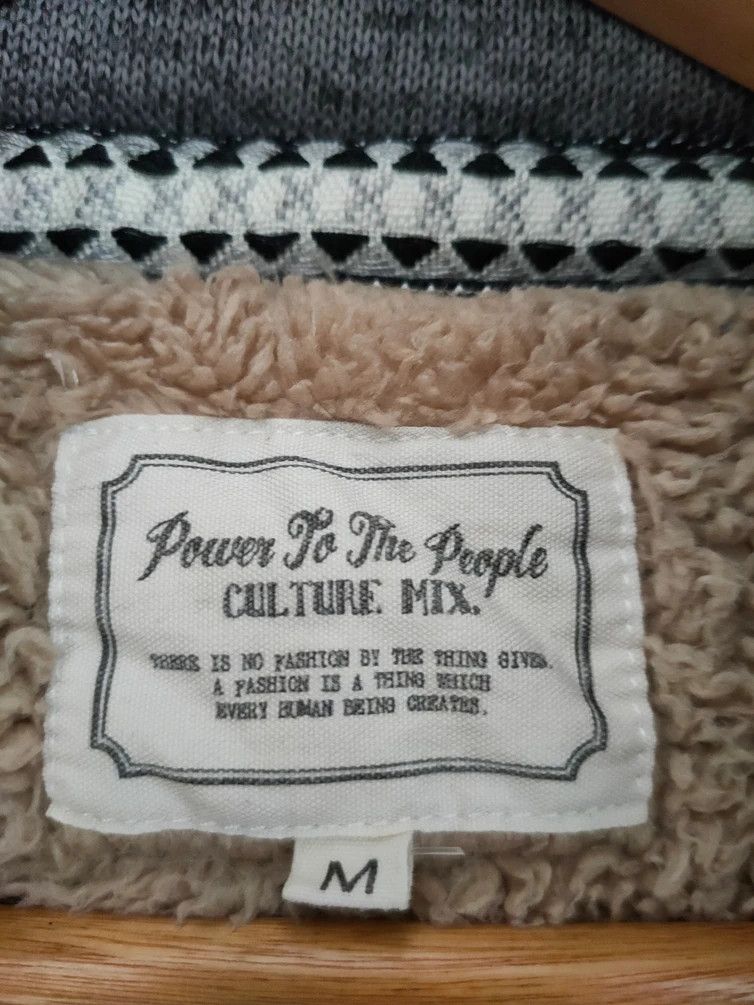 Japanese Brand × Vintage Vintage Power to the People Culture Mix Hoodie Full Zippup Size US M / EU 48-50 / 2 - 10 Thumbnail