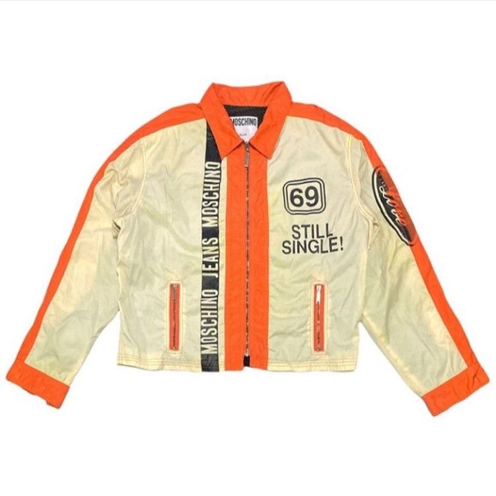 1997 MOSCHINO Jeans Zip-Up Racing Jacket (Made in Italy)