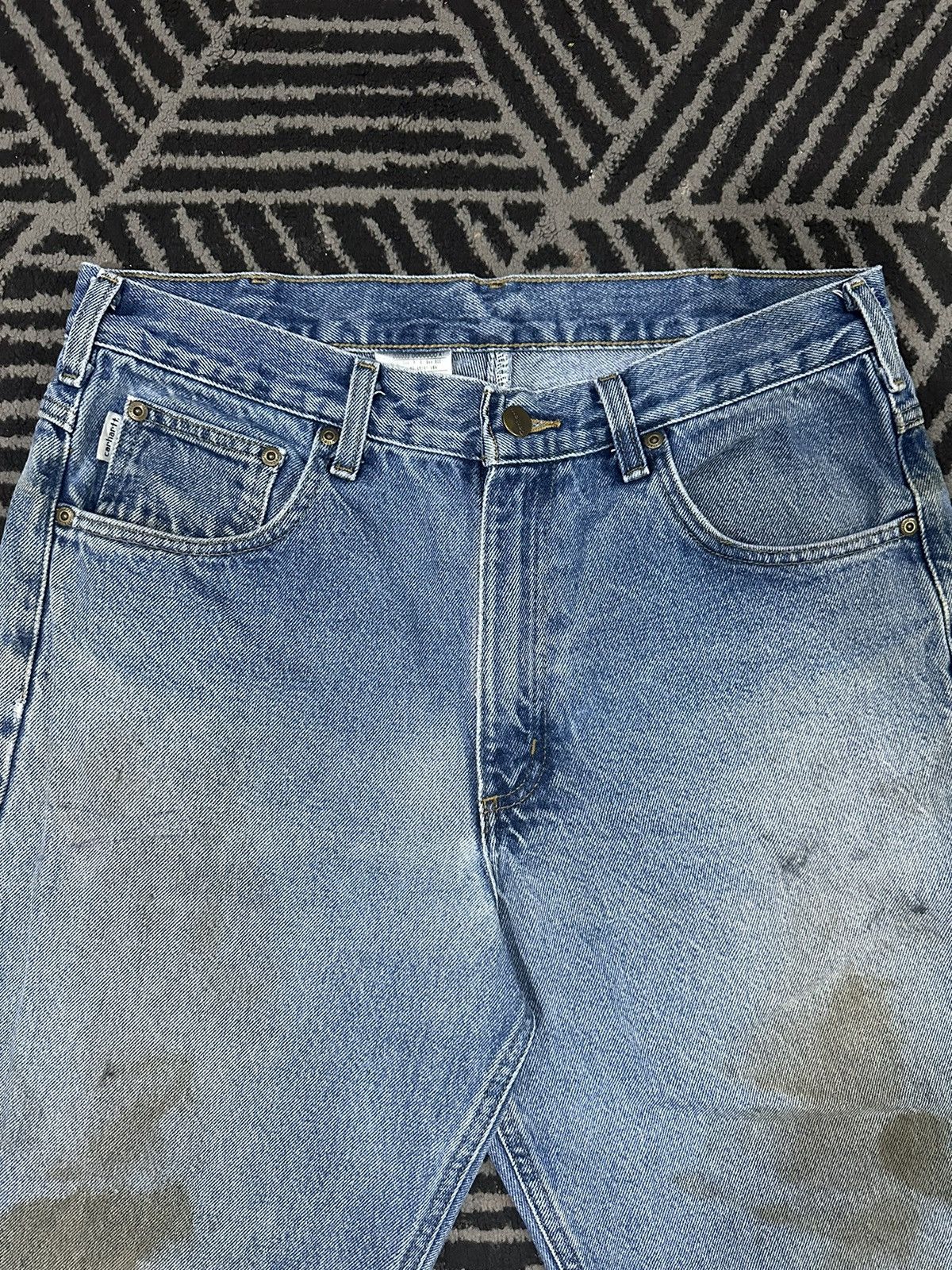 Carhartt × Vintage Vintage CARHARTT Carpenter Distressed Denim Jeans Size US 34 / EU 50 - 3 Thumbnail