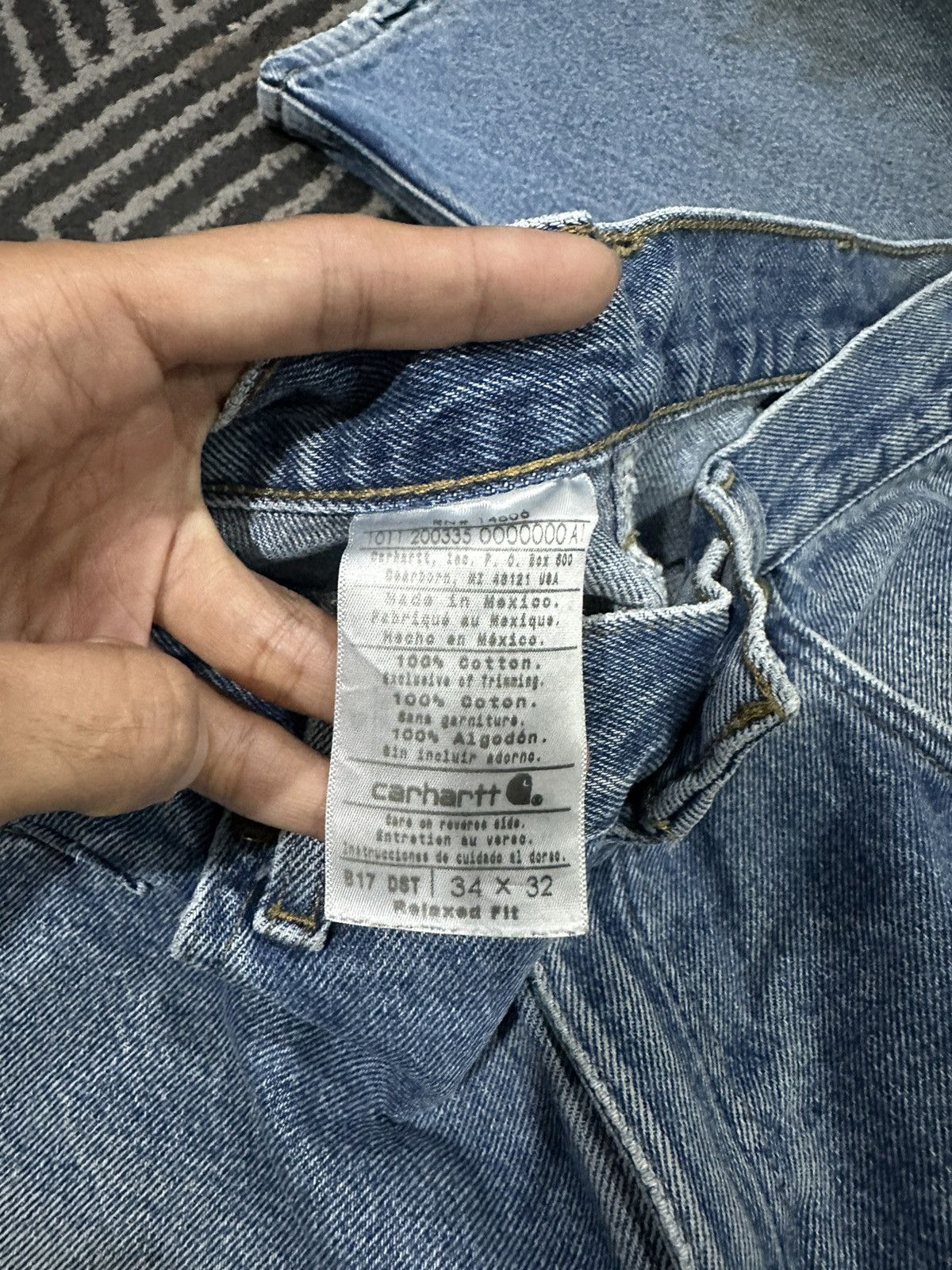 Carhartt × Vintage Vintage CARHARTT Carpenter Distressed Denim Jeans Size US 34 / EU 50 - 13 Thumbnail