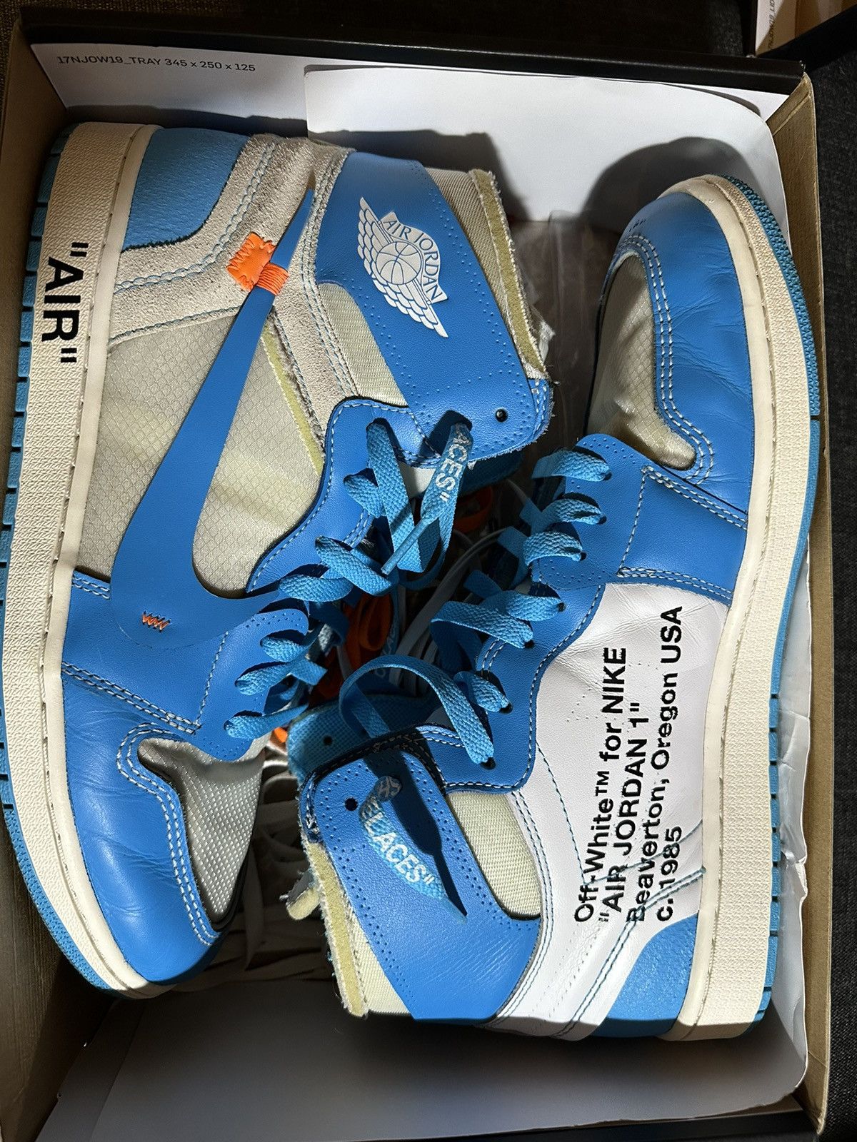 Virgil Abloh Unveils Off-White Air Jordan 1 UNC - XXL