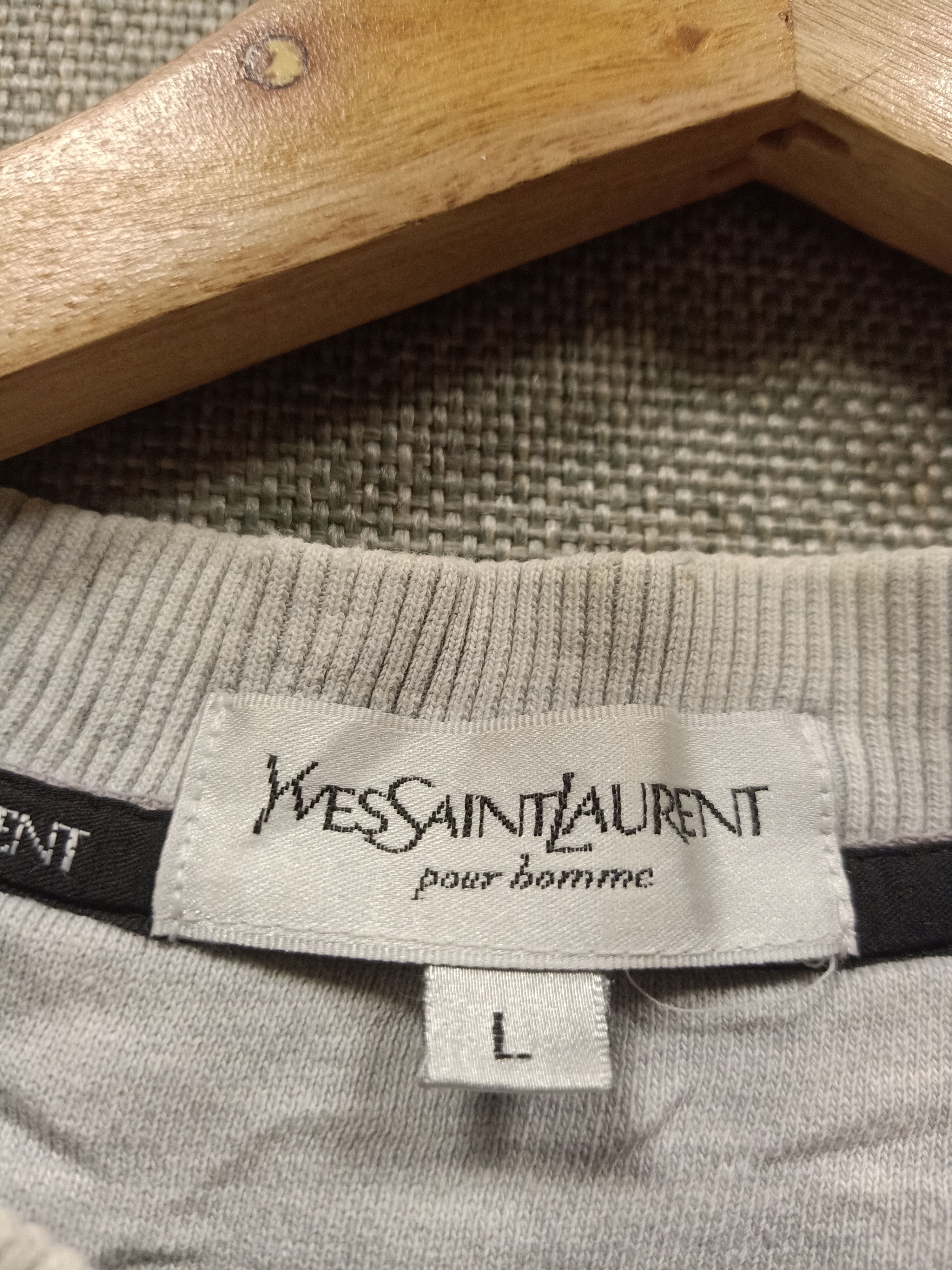 Yves Saint Laurent Vintage sweatshirt yves saint laurent small logo embroidery Size US L / EU 52-54 / 3 - 3 Thumbnail