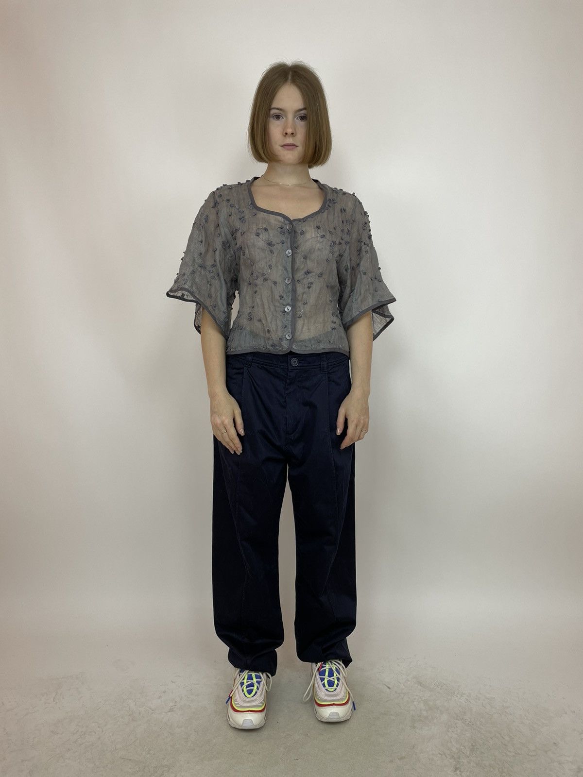 Designer PAGAN POETRY Blouse Knit Cotton/silk/metal T-shirt size 1 Size M / US 6-8 / IT 42-44 - 10 Thumbnail