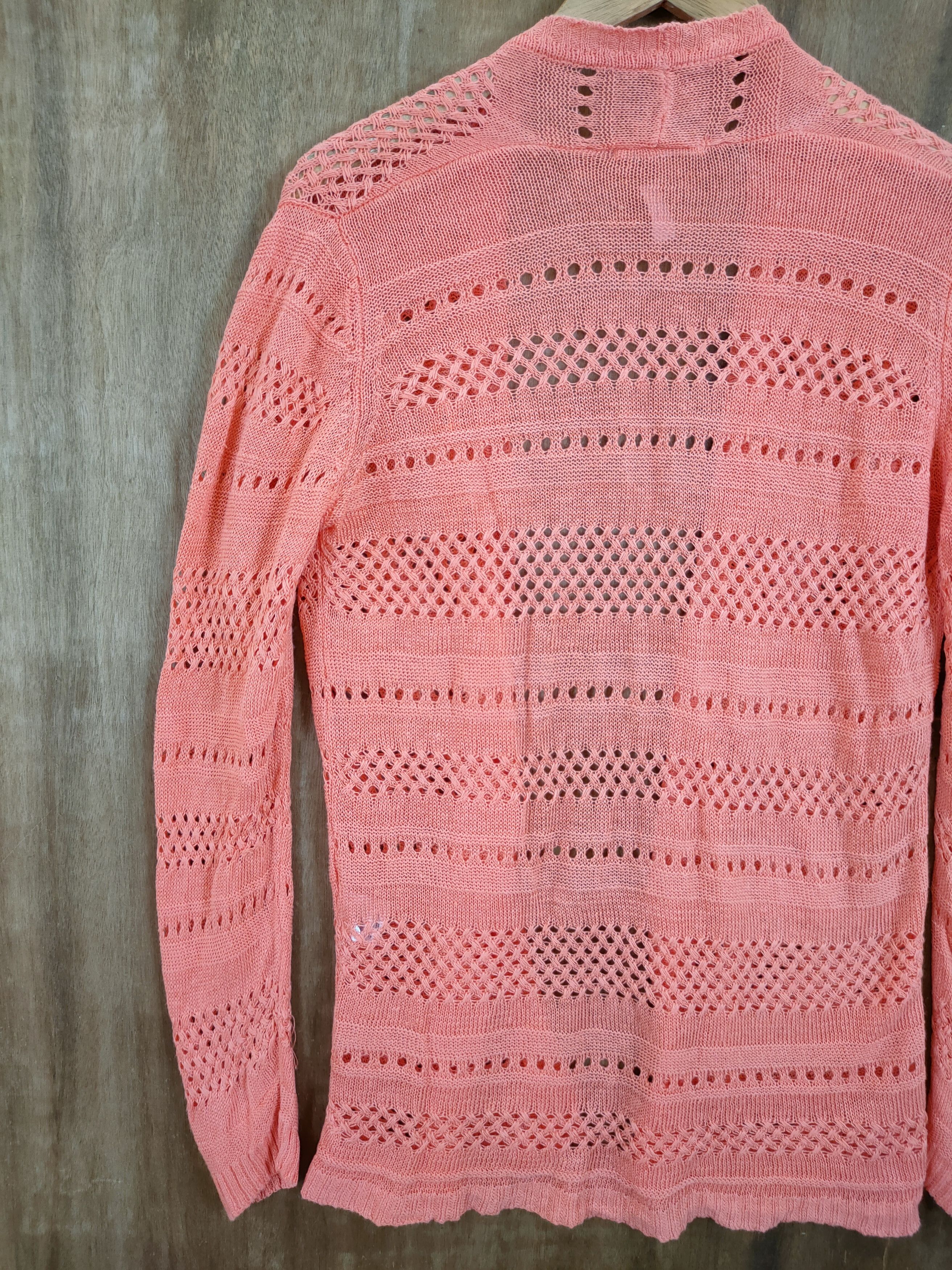 Vintage D DoClasse crochet meshnet thin knitwear cardigan #46-984 Size US M / EU 48-50 / 2 - 8 Thumbnail