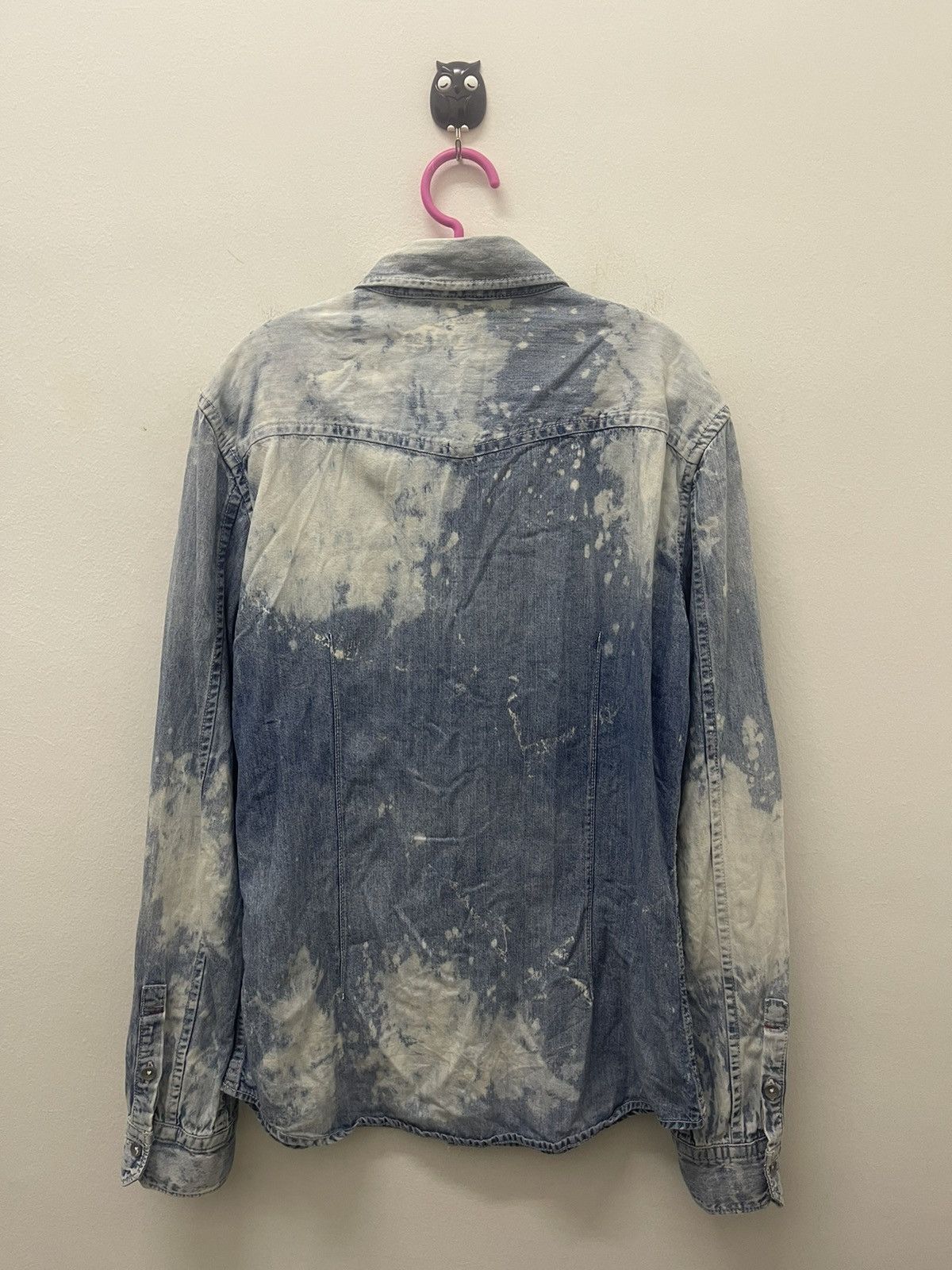 Issey Miyake Rare Vintage TETE HOMME Acid Wash Denim Button Up Size US S / EU 44-46 / 1 - 7 Thumbnail