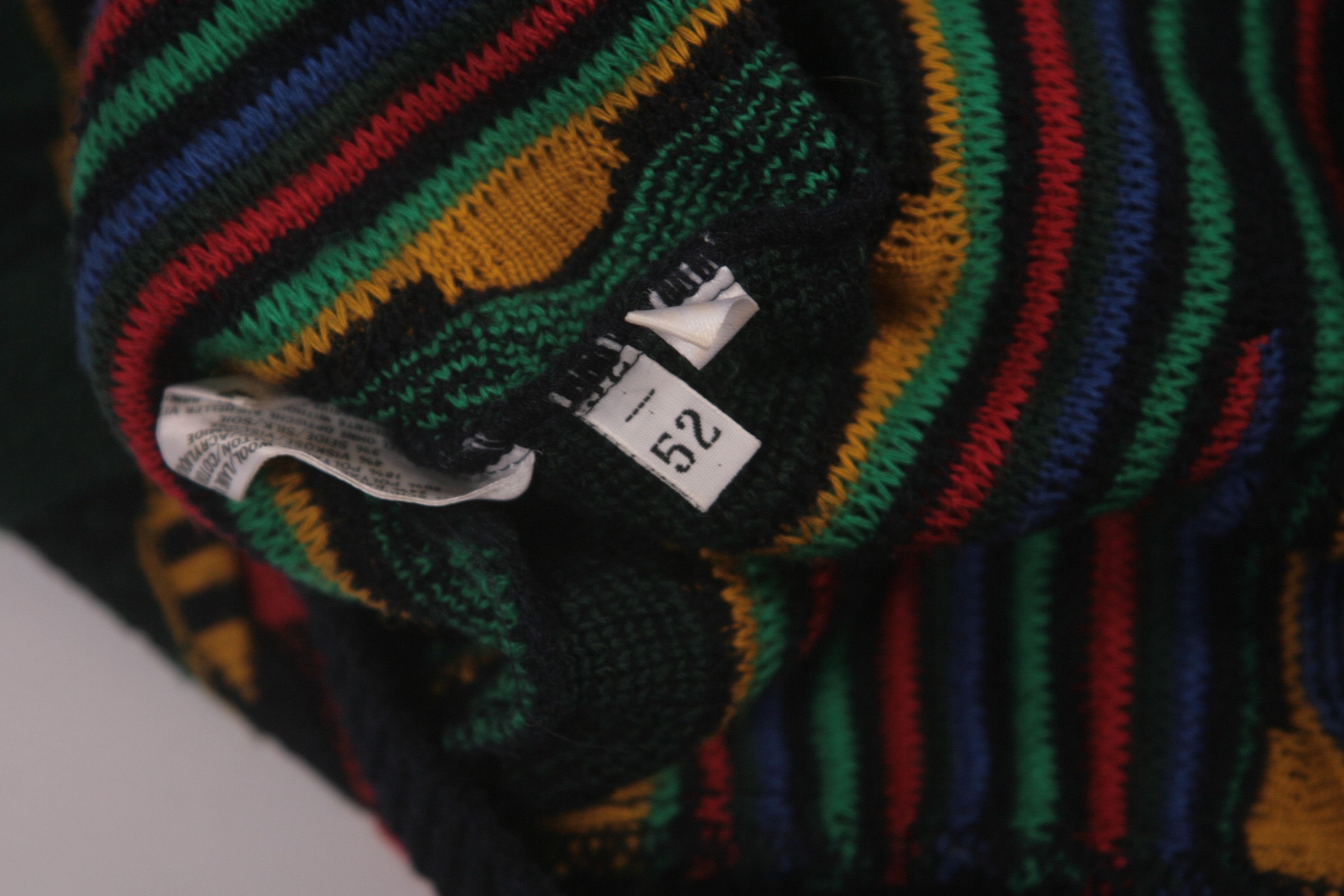 Carlo Colucci Carlo Colucci Multicolor Chunky Knit Cosby Cardigan Size US L / EU 52-54 / 3 - 8 Thumbnail