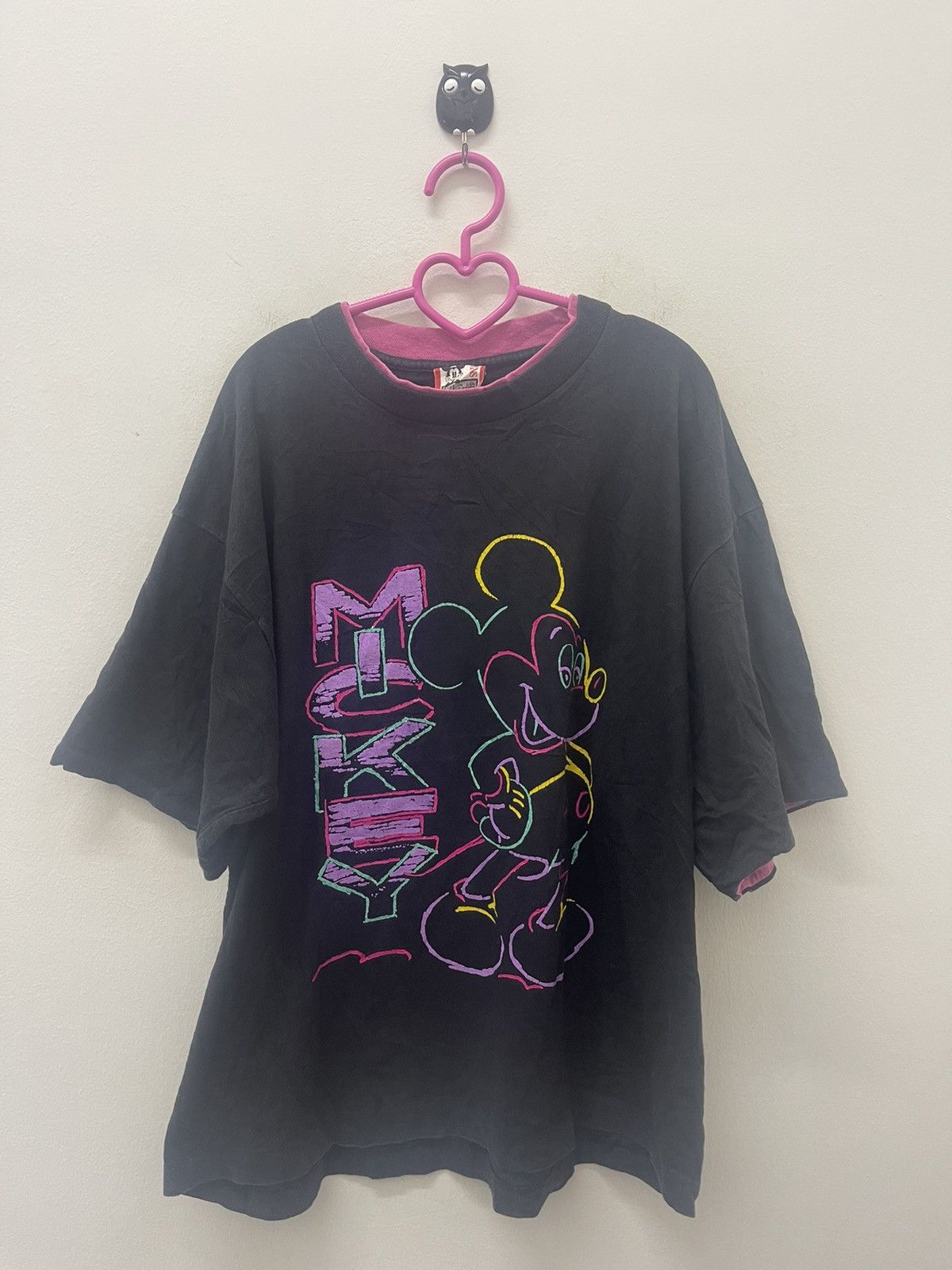 Disney Rare Vintage MICKEY MOUSE Spell Out Big Logo Disney Tee Size US L / EU 52-54 / 3 - 1 Thumbnail