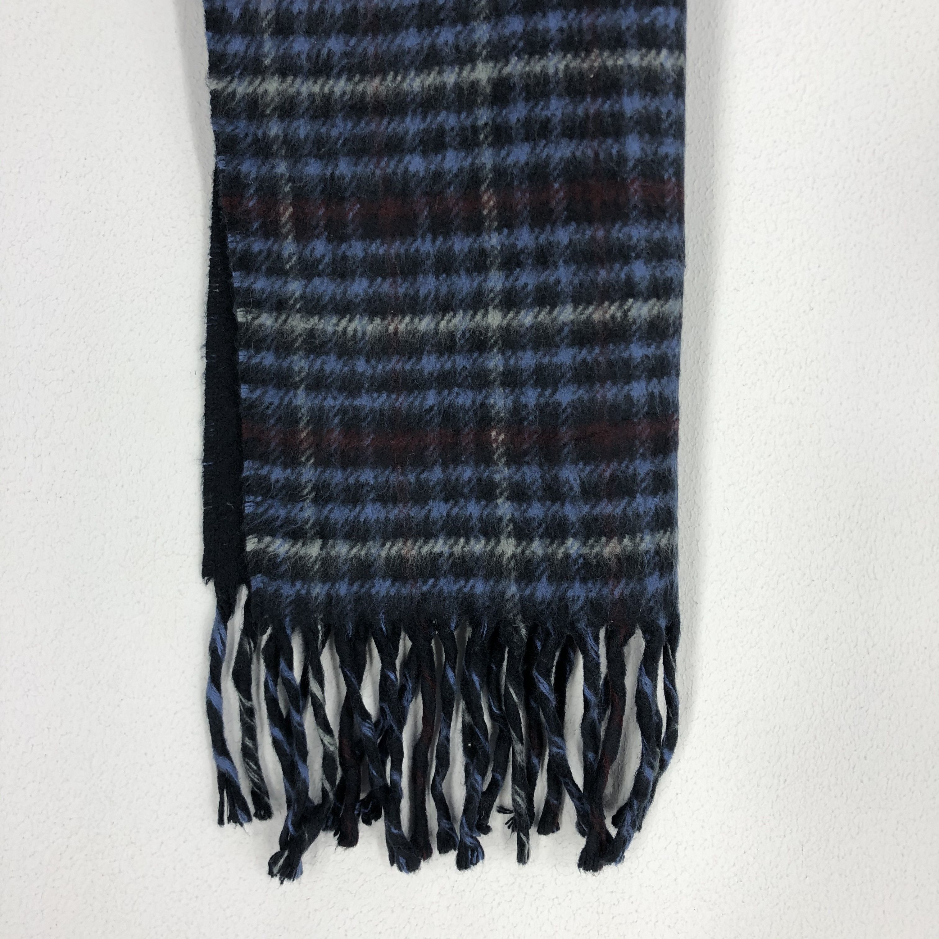 BALMAIN PARIS Checked Muffler Scarves (11.5”x59.5”)