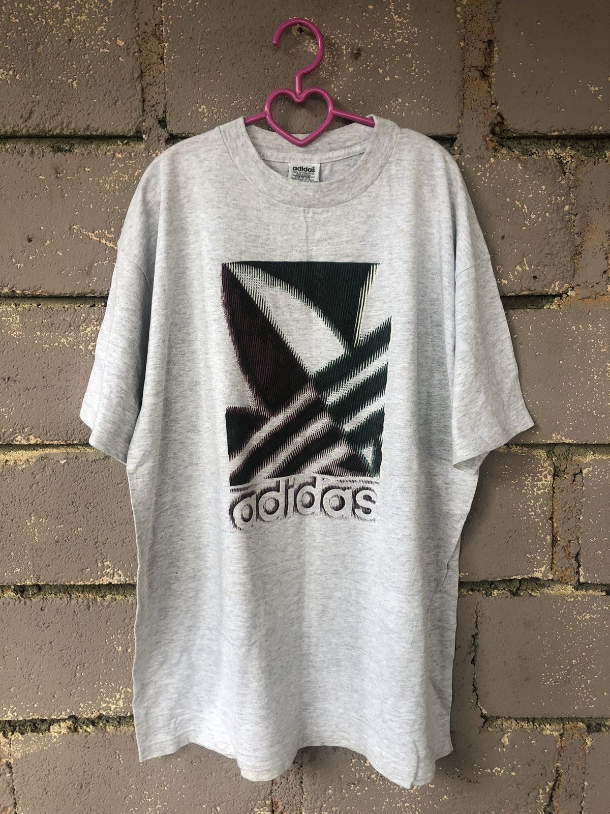 Adidas Rare 90s Vintage Adidas Trefoil Spell Out Big Logo Shirt Size US L / EU 52-54 / 3 - 1 Thumbnail