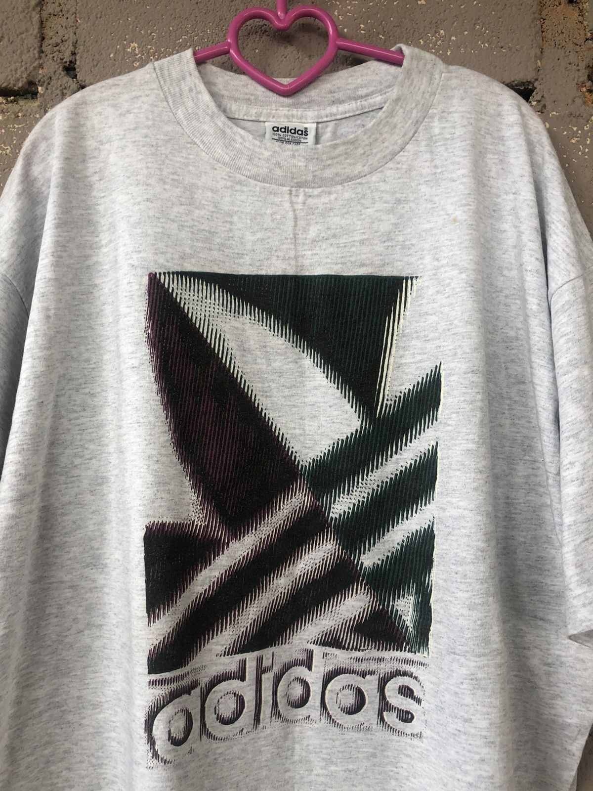 Adidas Rare 90s Vintage Adidas Trefoil Spell Out Big Logo Shirt Size US L / EU 52-54 / 3 - 2 Thumbnail