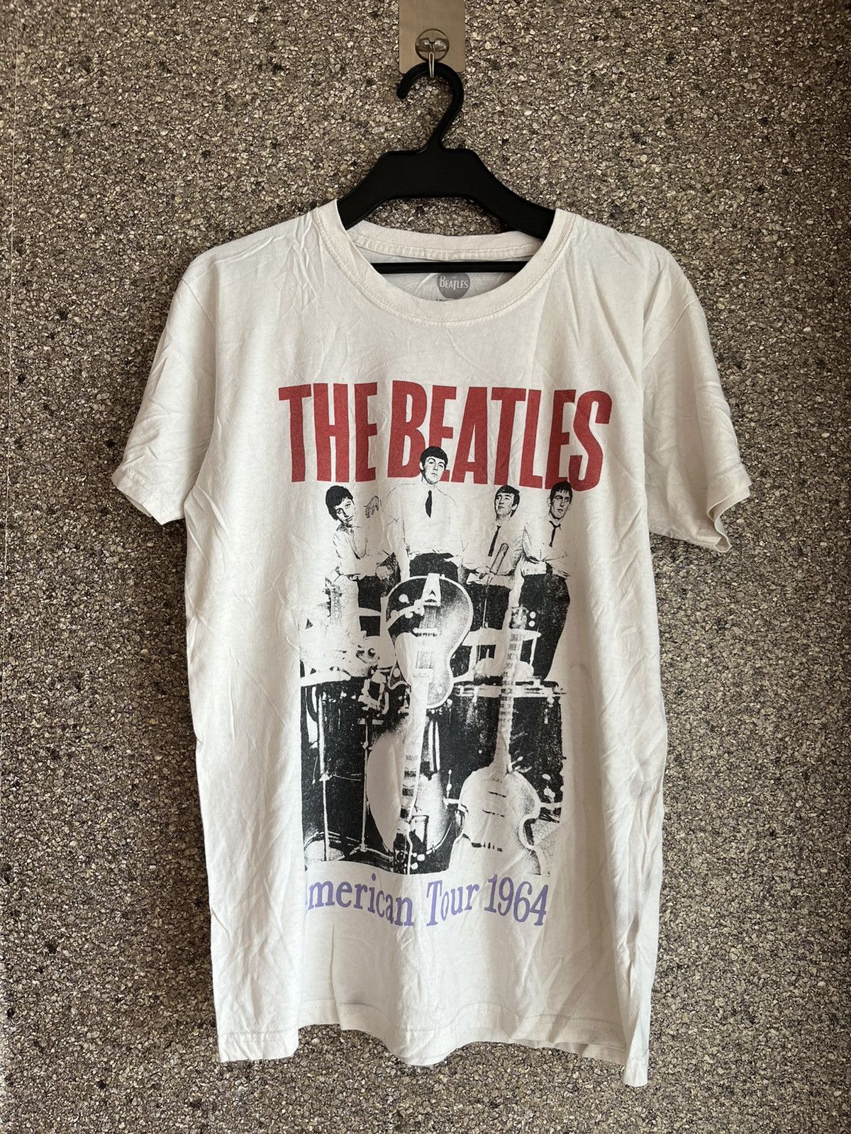 Image of Band Tees x Rock Tees The Beatles Ft84 in White, Men's (Size Small)