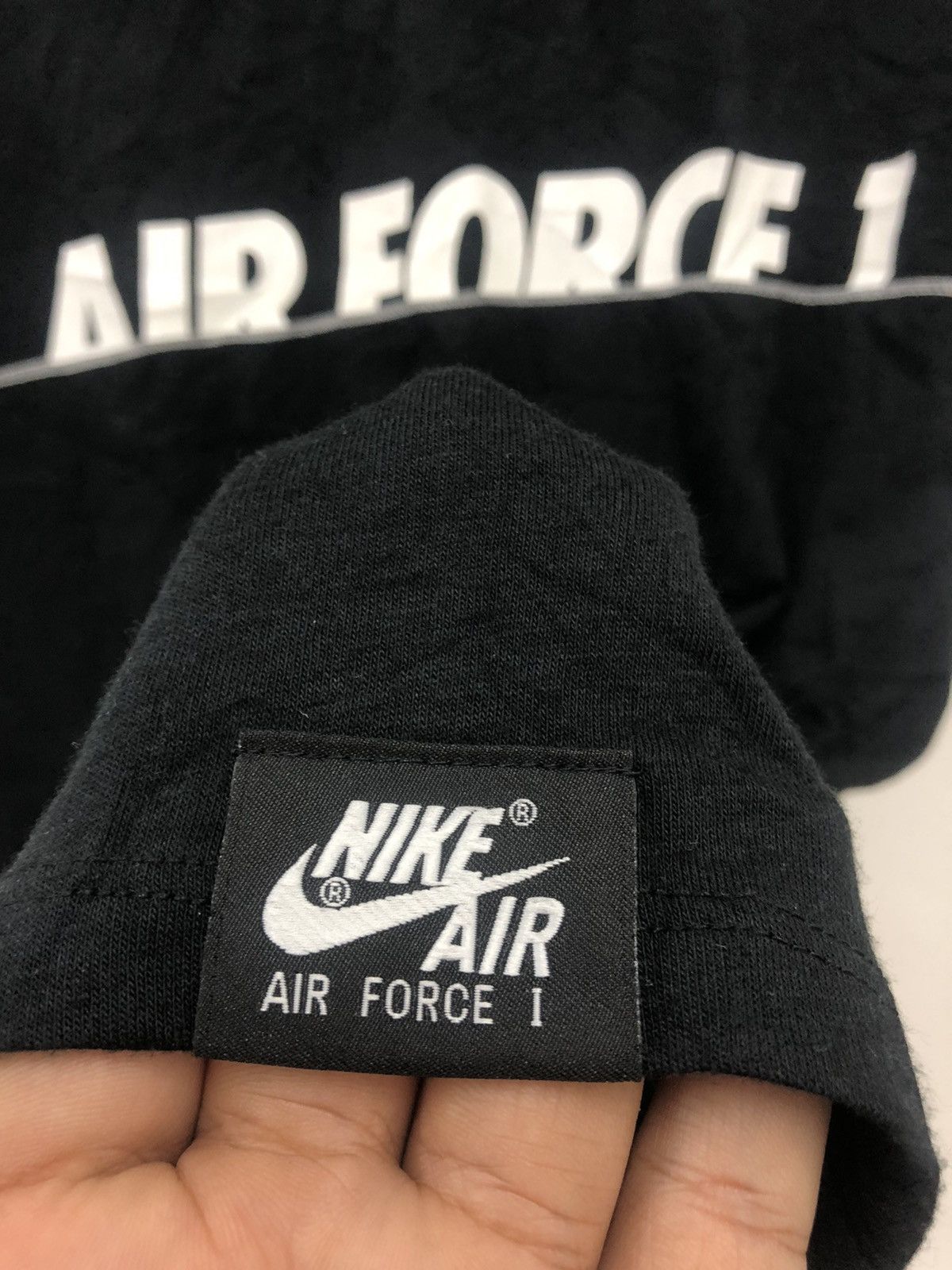 Nike Rare NIKE AIR FORCE 1 Swoosh Spell Out Big Logo Shirt Size US S / EU 44-46 / 1 - 4 Thumbnail