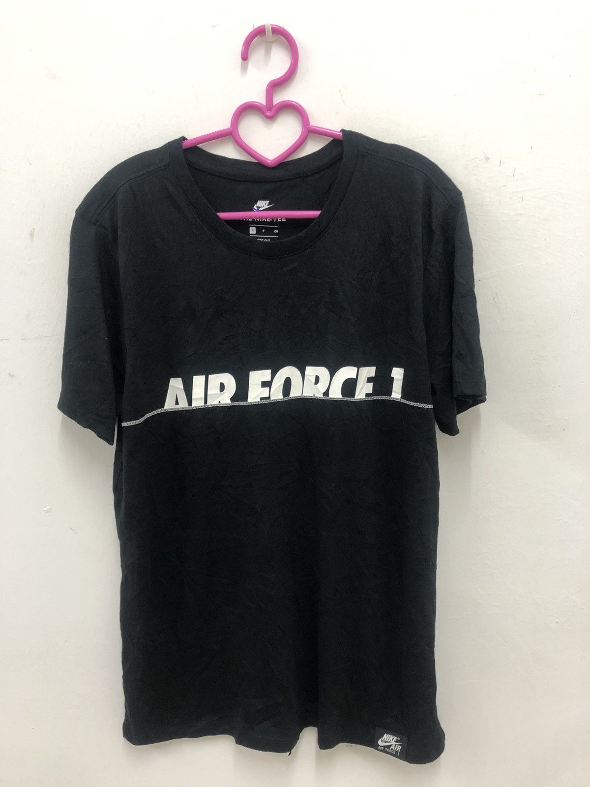 Nike Rare NIKE AIR FORCE 1 Swoosh Spell Out Big Logo Shirt Size US S / EU 44-46 / 1 - 2 Thumbnail