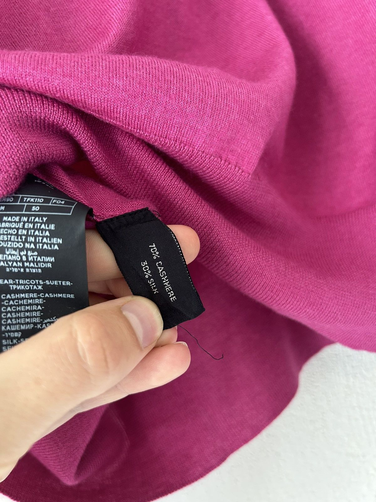 Tom Ford Pink Cashmere/Silk Blend Sweater Size US M / EU 48-50 / 2 - 4 Thumbnail