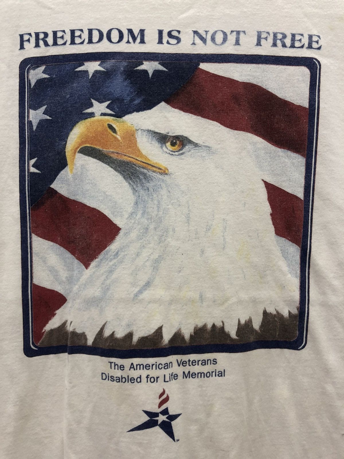 Vintage Rare Vintage Freedom is Not Free USA Life Memorial Hanes Tee Size US L / EU 52-54 / 3 - 2 Thumbnail