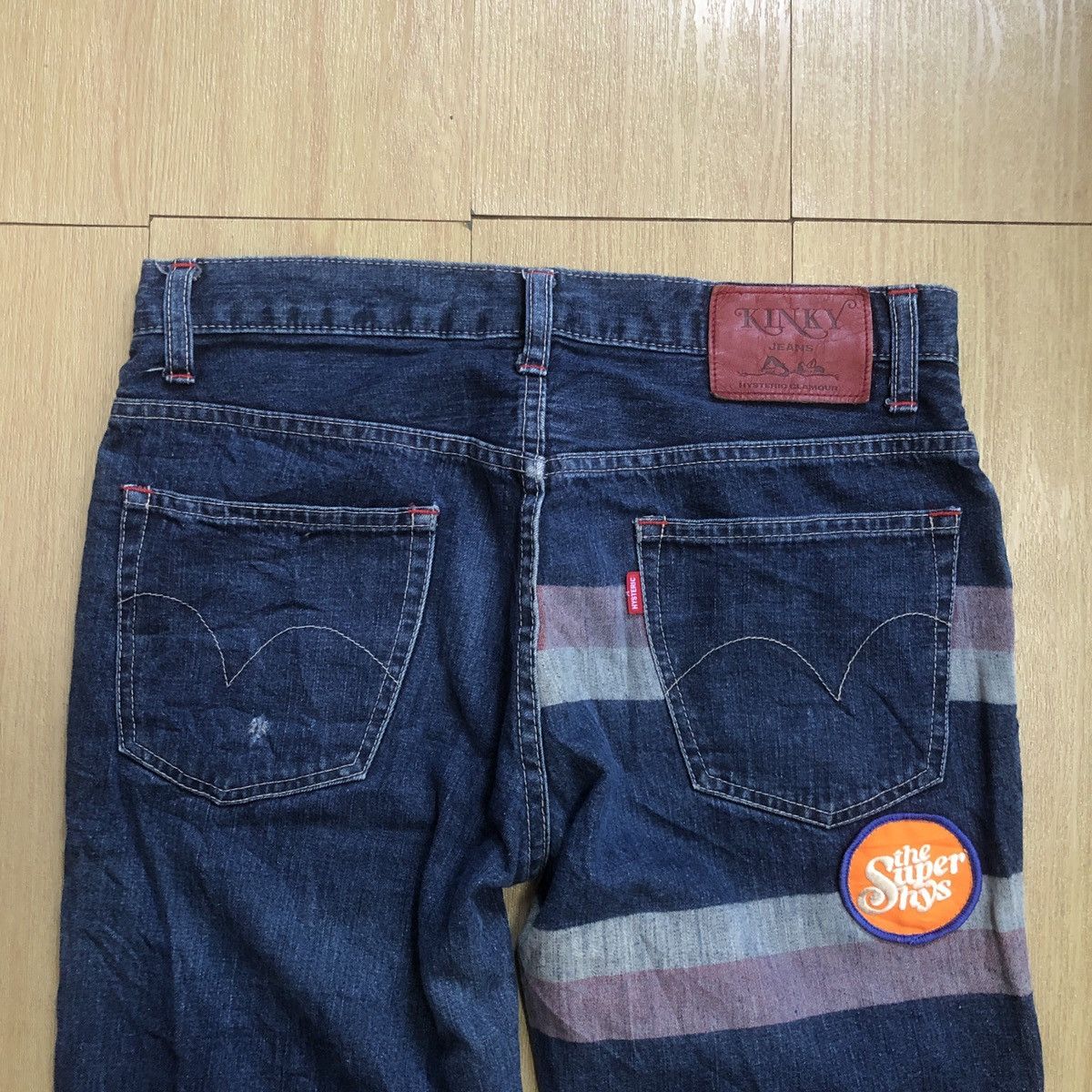 Hysteric Glamour 🔥Hysteric Glamour Jeans Flare Jeans Stripe Back Nice design Size US 31 - 5 Thumbnail