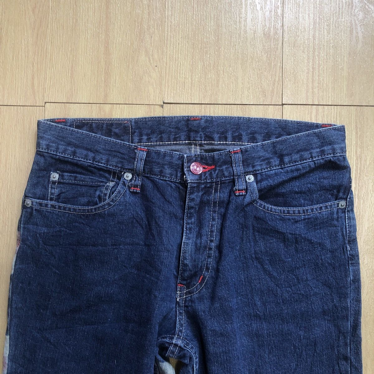Hysteric Glamour 🔥Hysteric Glamour Jeans Flare Jeans Stripe Back Nice design Size US 31 - 7 Thumbnail