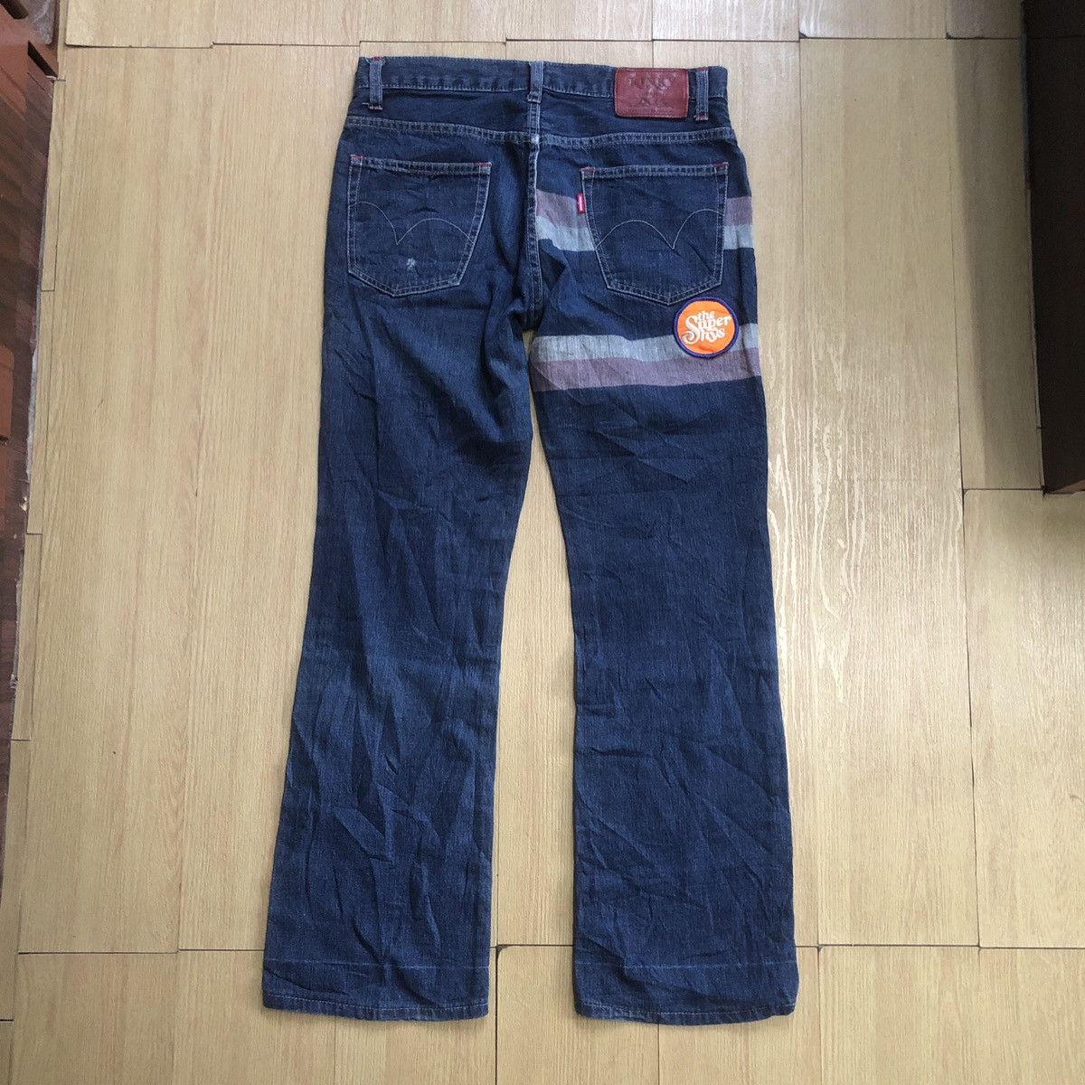 Hysteric Glamour 🔥Hysteric Glamour Jeans Flare Jeans Stripe Back Nice design Size US 31 - 1 Thumbnail