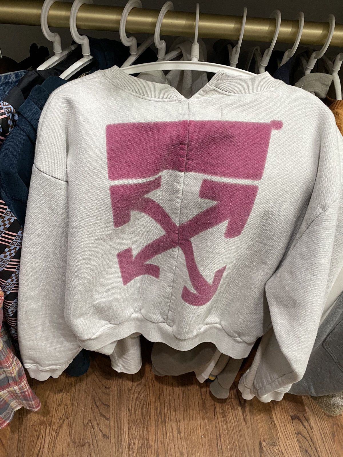 Off-White Off white world hand spliced crewneck Size US XL / EU 56 / 4 - 1 Thumbnail